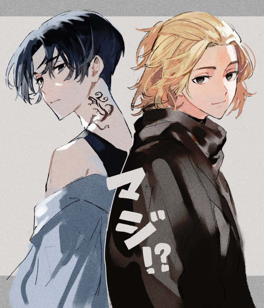 kaksi animehahmoa hiukset samaan suuntaan Taustakuvat