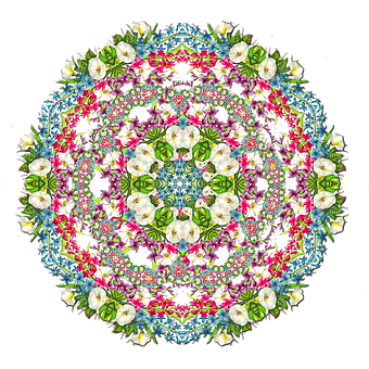 Kaleidoskooppimainen kukkakuvio Taustakuvat