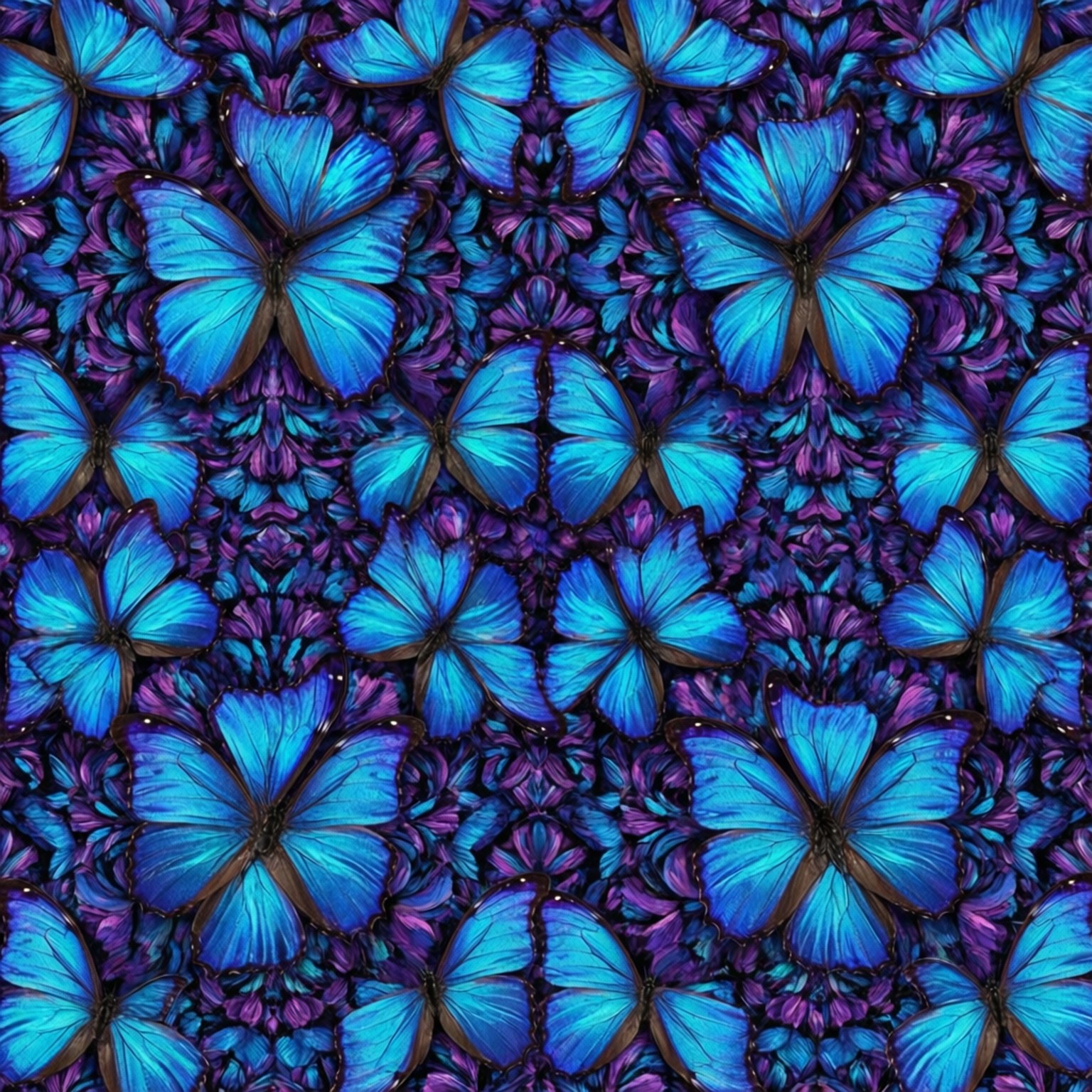 Kaleidoskooppiset siniset siivet Taustakuvat