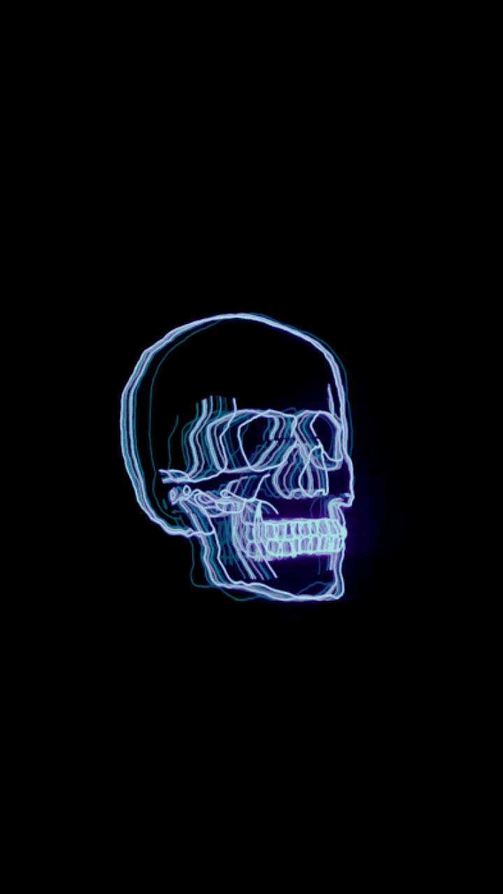 Kallo Neon Estetiikka Tumma Sininen HD Taustakuvat