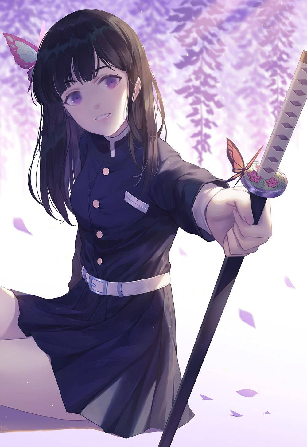 Kanao Tsuyuri lyhyet hiukset auki Taustakuvat