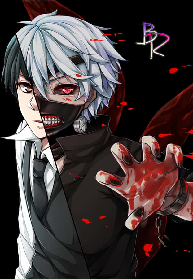 Kaneki Ken Muuntunut Anime Taideteos Taustakuvat