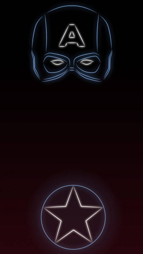 Kapteeni Amerikka Neon iPhone Taustakuvat