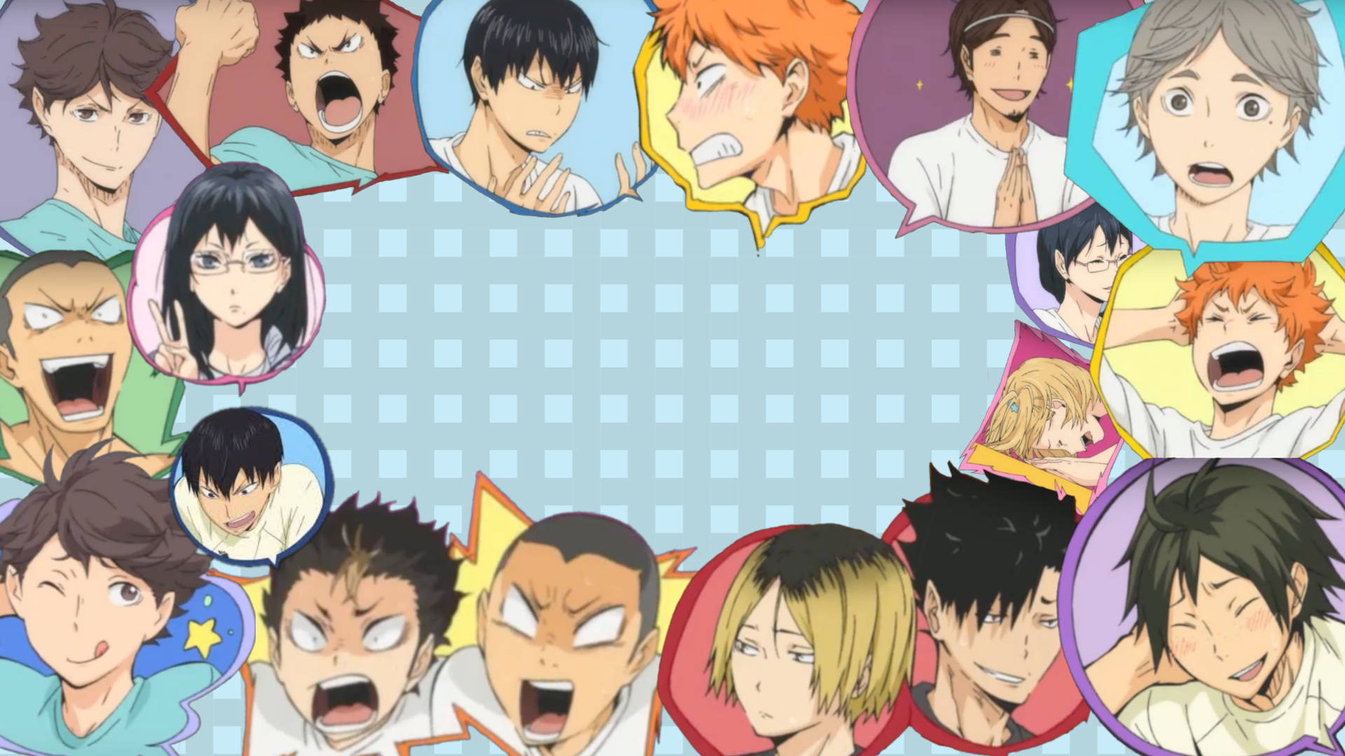 Karasuno-joukkueen idolit Haikyuu työpöytä Taustakuvat
