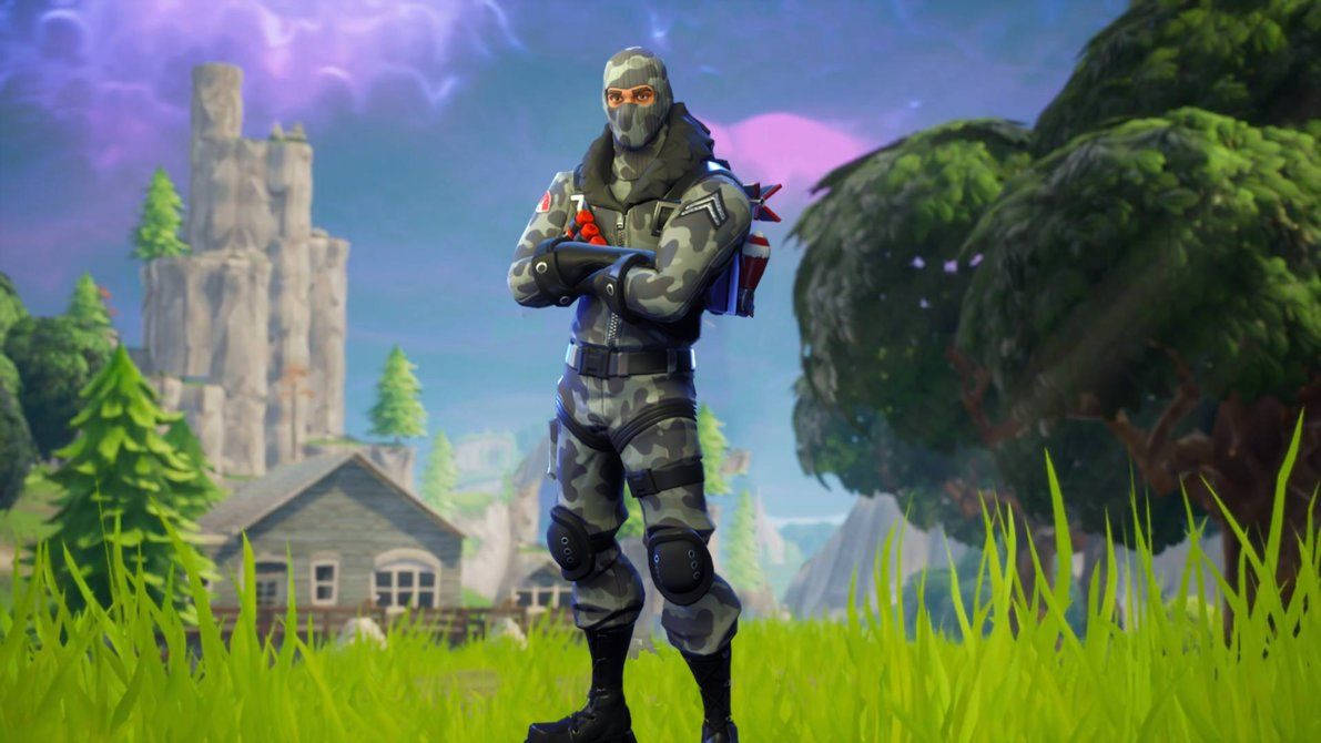 Karkki tai kepponen Halloween-teemaisella Havoc-skiniillä Fortnitessa! Taustakuvat