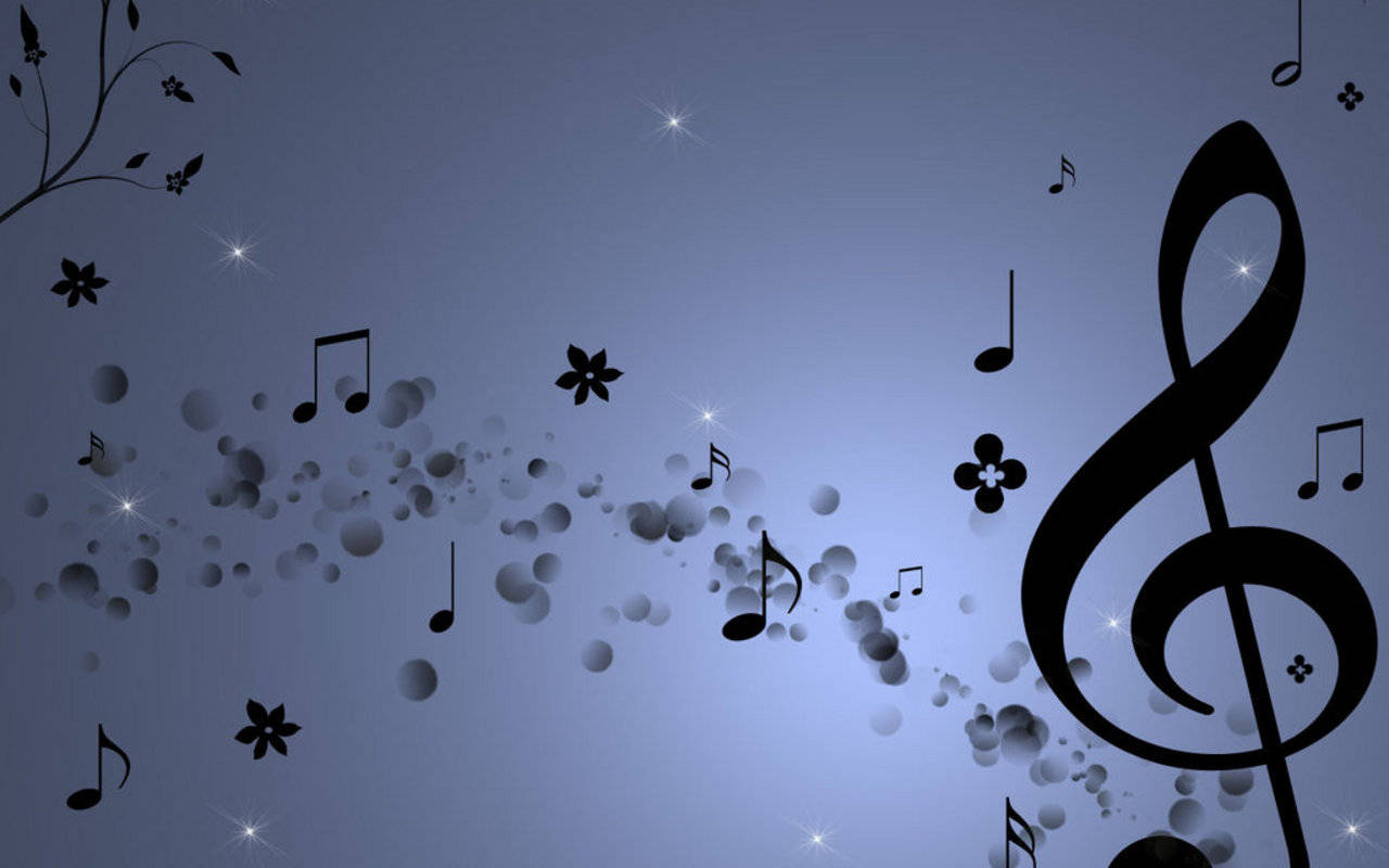Kauniit musiikkikukat ja nuotit Taustakuvat