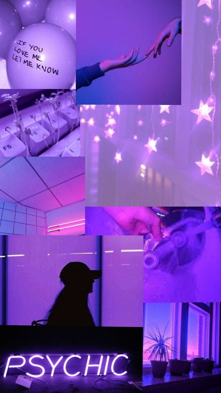 Kaunis pastellin violetti Tumblr-kollaasi Taustakuvat