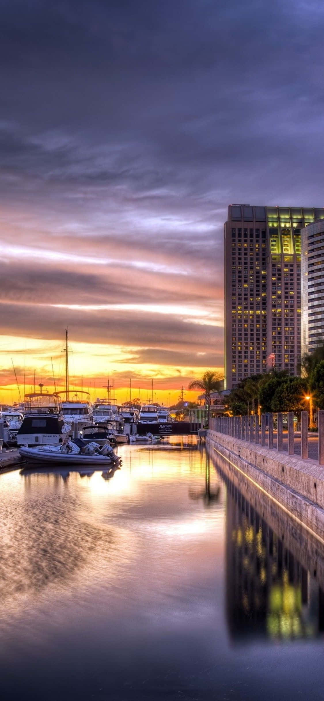 Kaunis San Diegon auringonlasku Taustakuvat