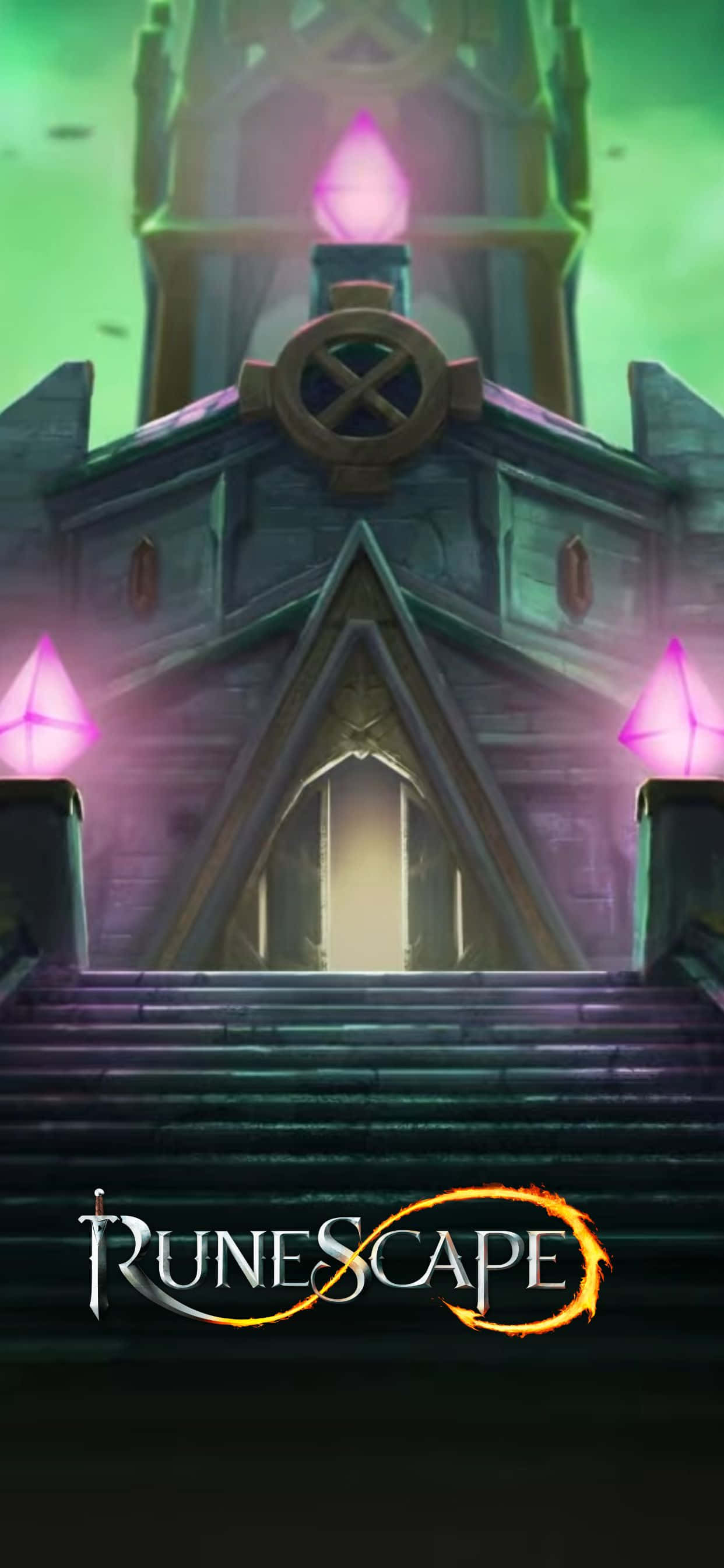 Kaunis sininen taivas Runescape-pelissä, katsottuna iPhone XS Maxin näytöltä Taustakuvat