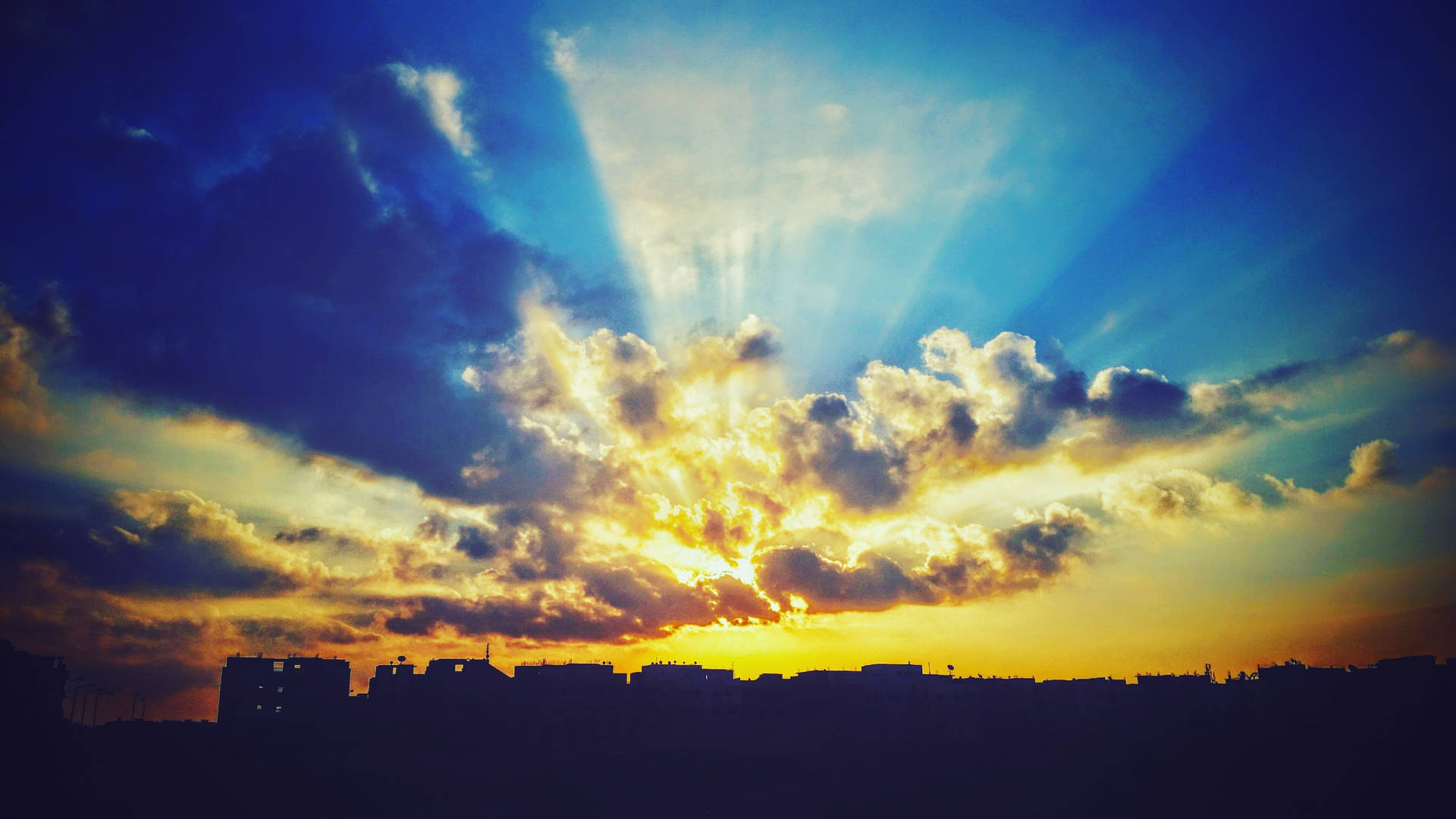 Esikatselutaustakuva taivas, pilvet, auringonlasku