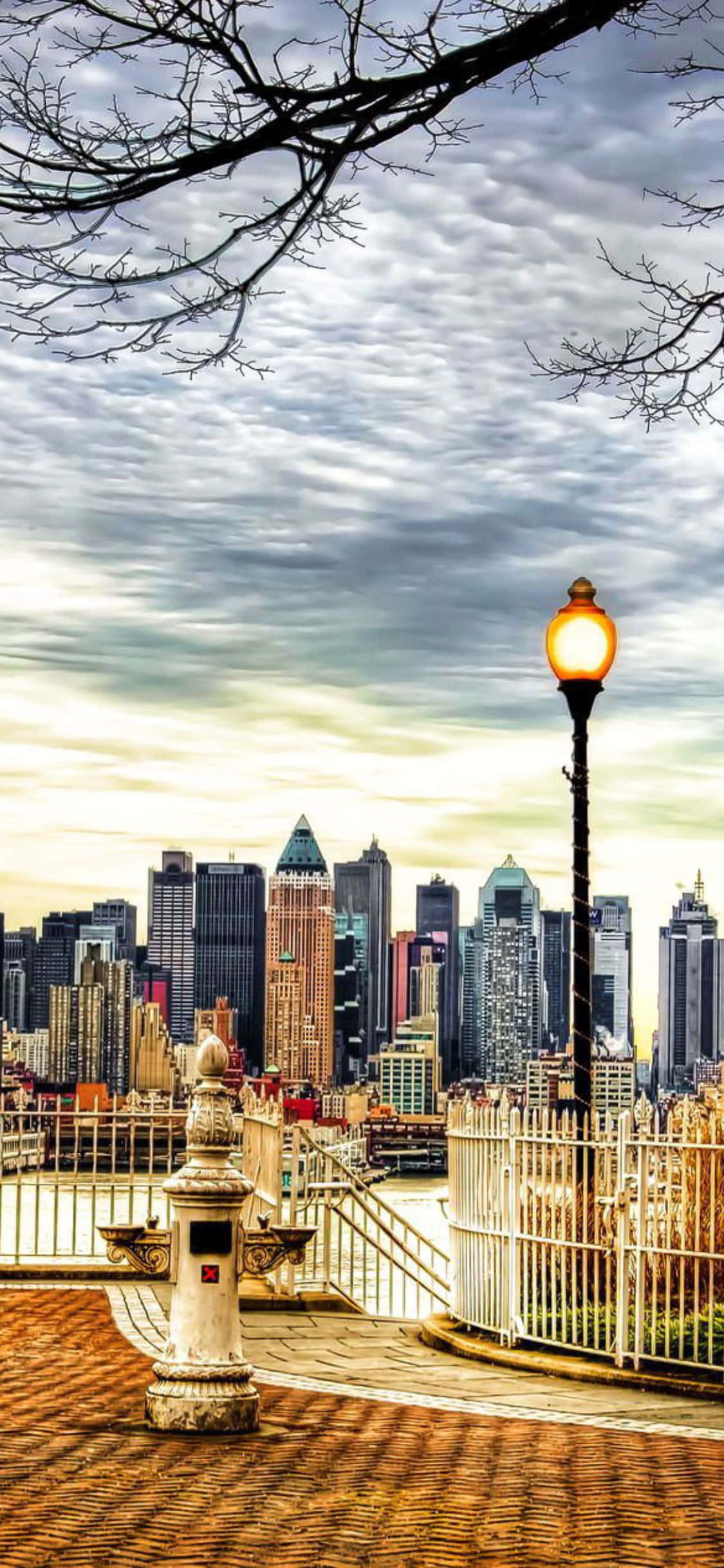 Kaupunkielämästä nauttiminen New Yorkissa iPhone X:llä Taustakuvat