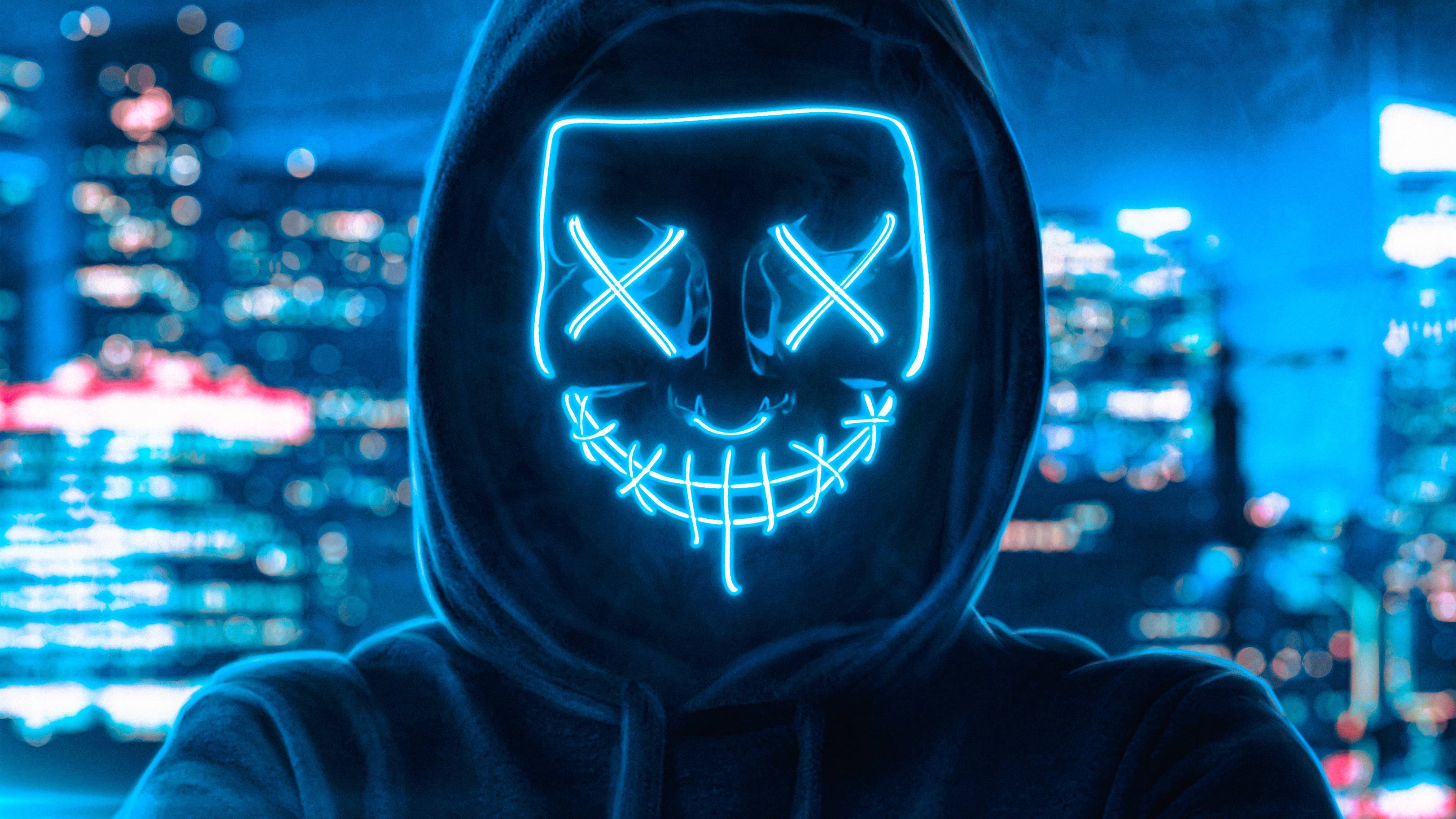 Kaveri neon sinisessä valossa purkunaamari Taustakuvat