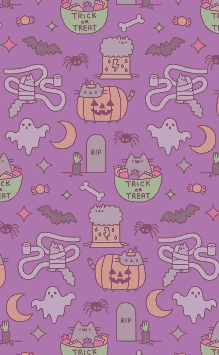 Kawaii Halloween Kummituksia Taustakuvat