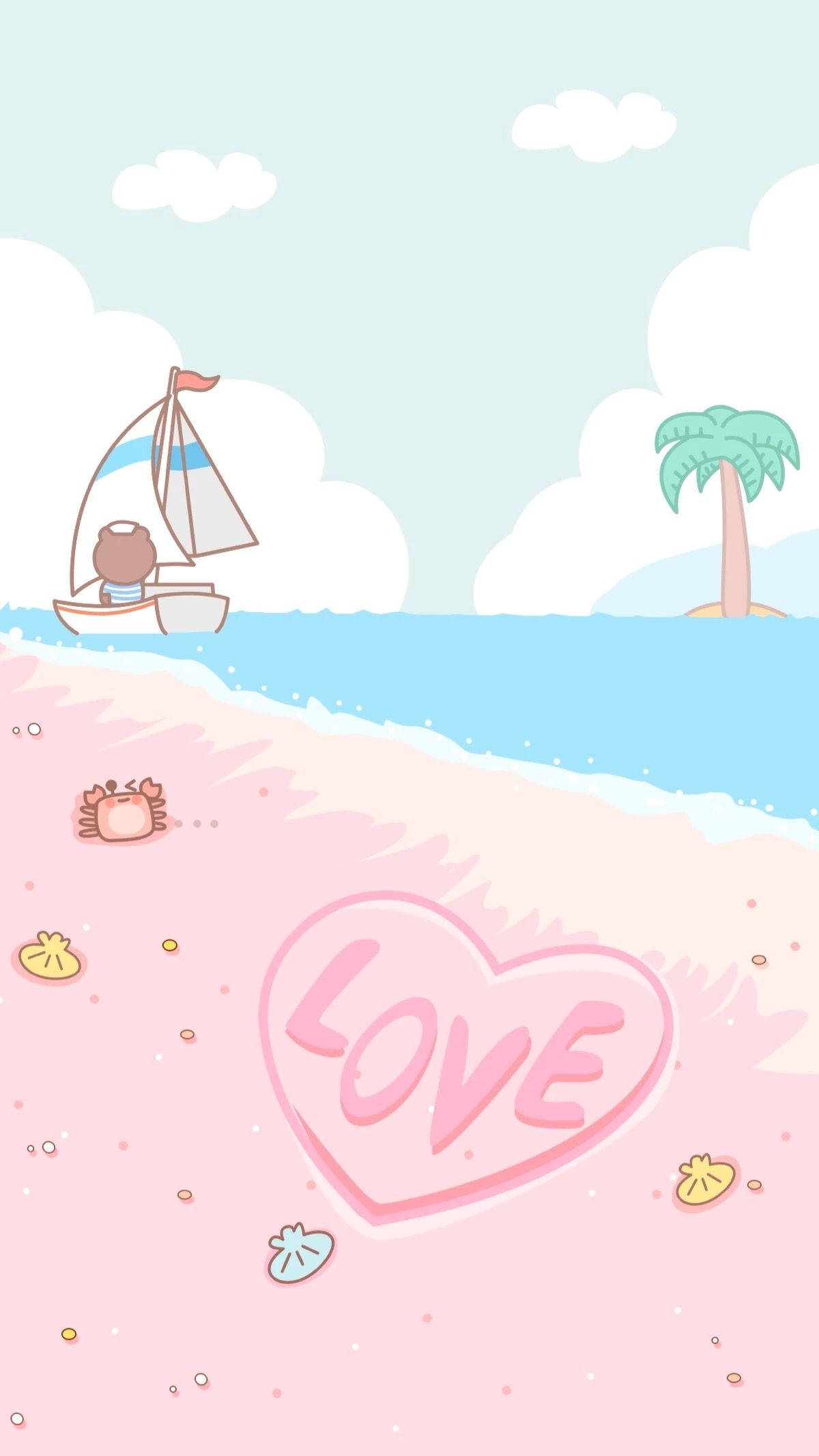 Kawaii-saaren pehmeä estetiikka Taustakuvat