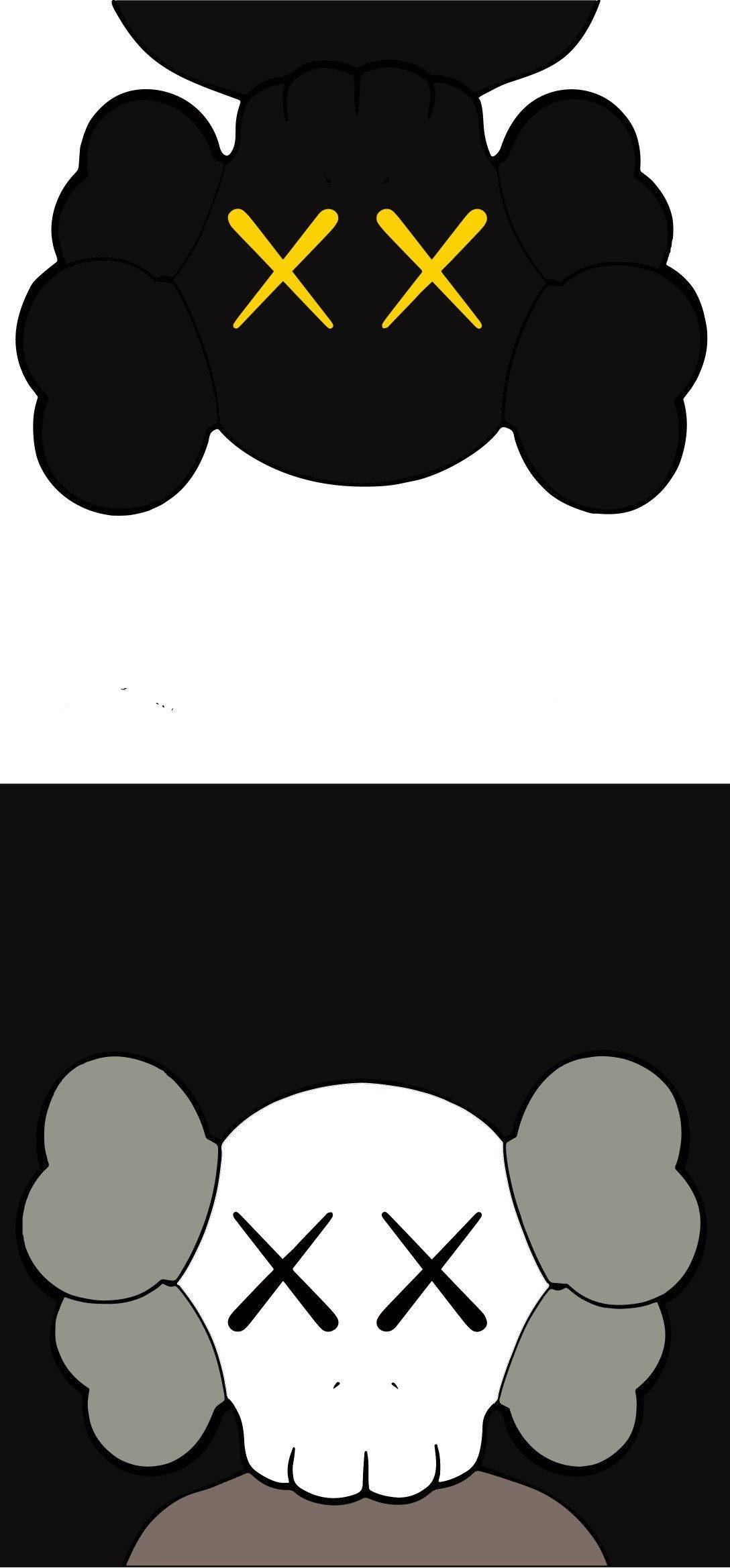 KAWS Musta Ja Harmaa Seuralaiset Taustakuvat