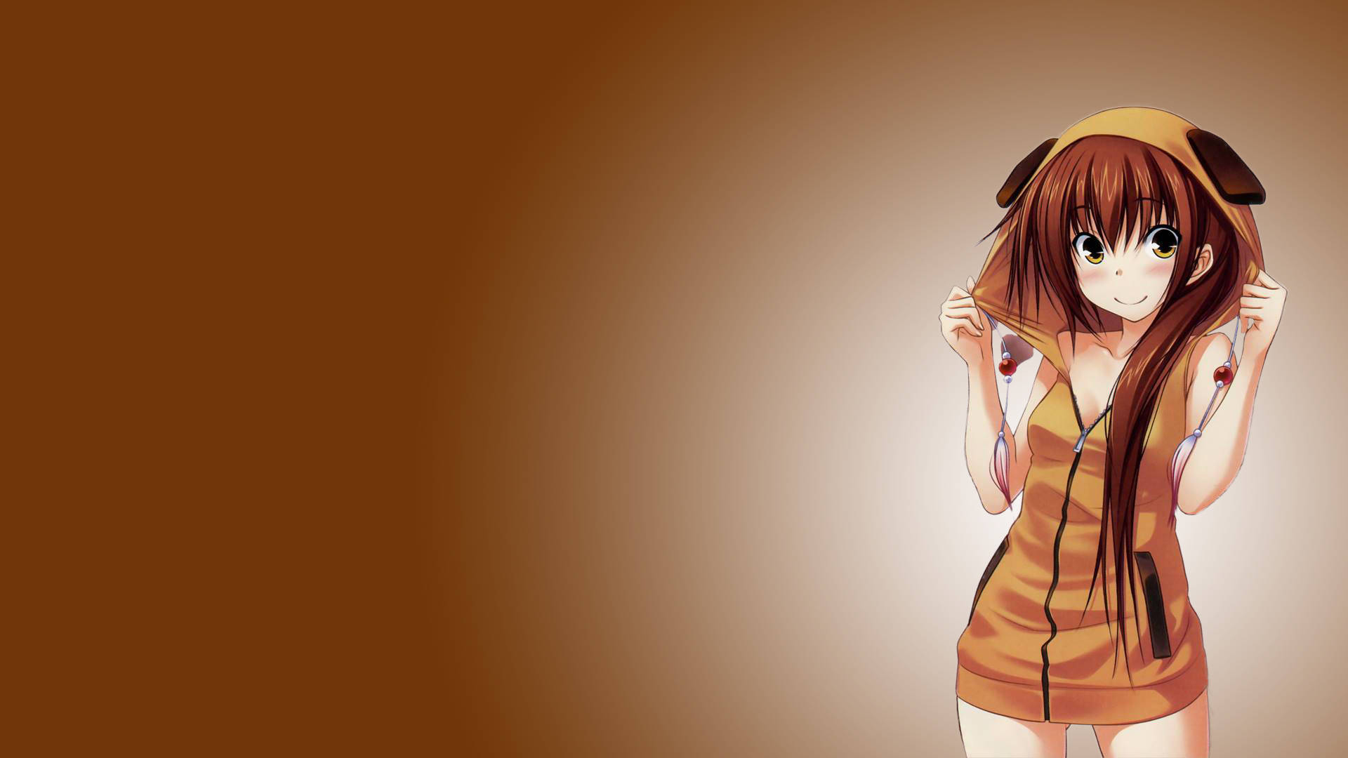 Kazuko Kawakami Anime-tyttö huppari Taustakuvat