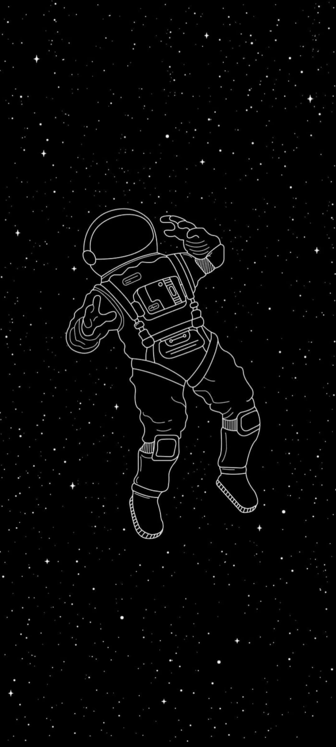 Kelluva astronautti musta esteettinen tausta Taustakuvat
