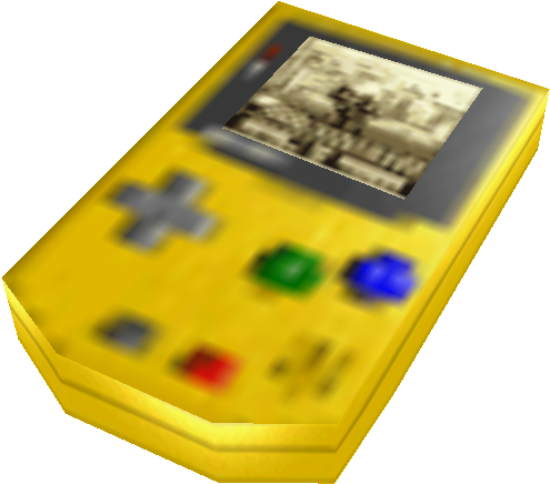 Keltainen Gameboy Classic Sumennetulla Taustalla Taustakuvat