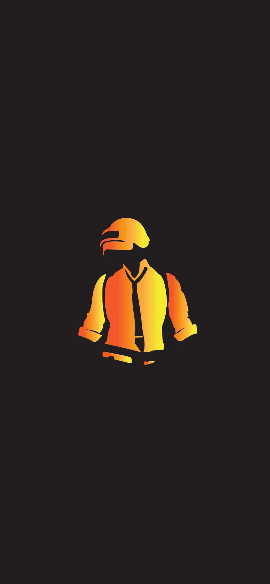 Keltainen ja oranssi vektorigrafiikka PUBG iPhoneen Taustakuvat