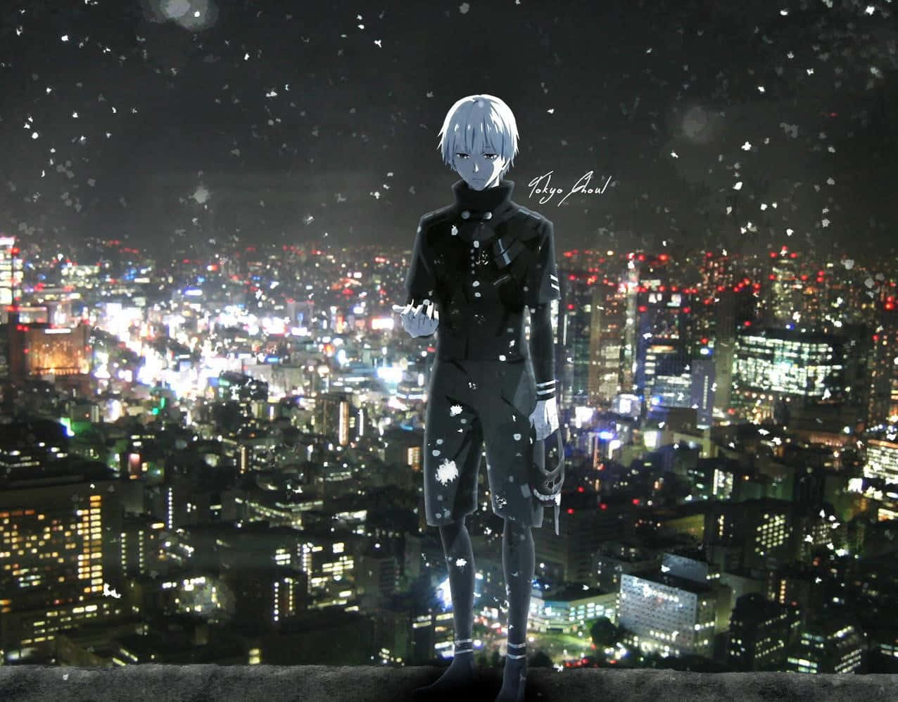 Ken Kaneki Kaupungilla Tokyo Ghoul Anime Taustakuvat