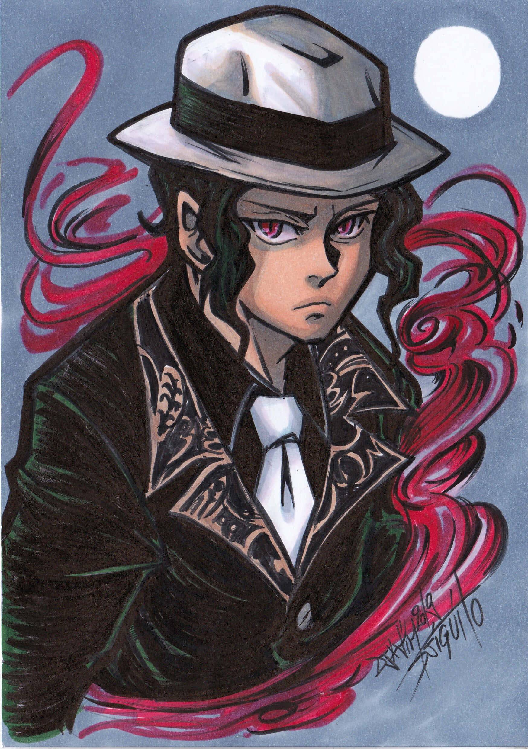 Kibutsuji Muzan Fanart Muotokuva Taustakuvat