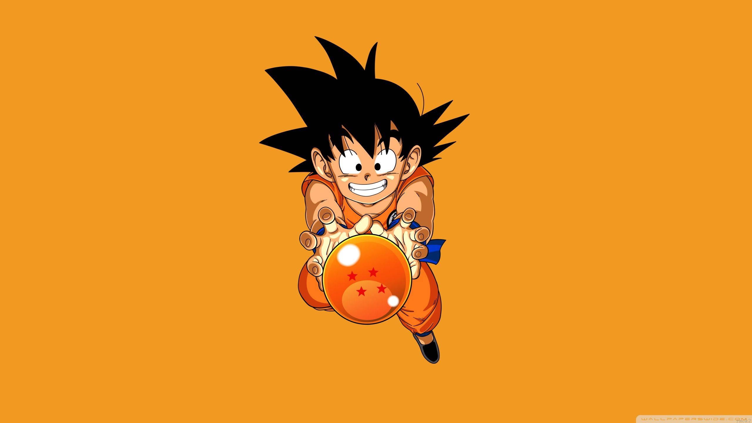 Kid Goku pitää ylpeänä 4 tähden lohikäärmepalloa Taustakuvat