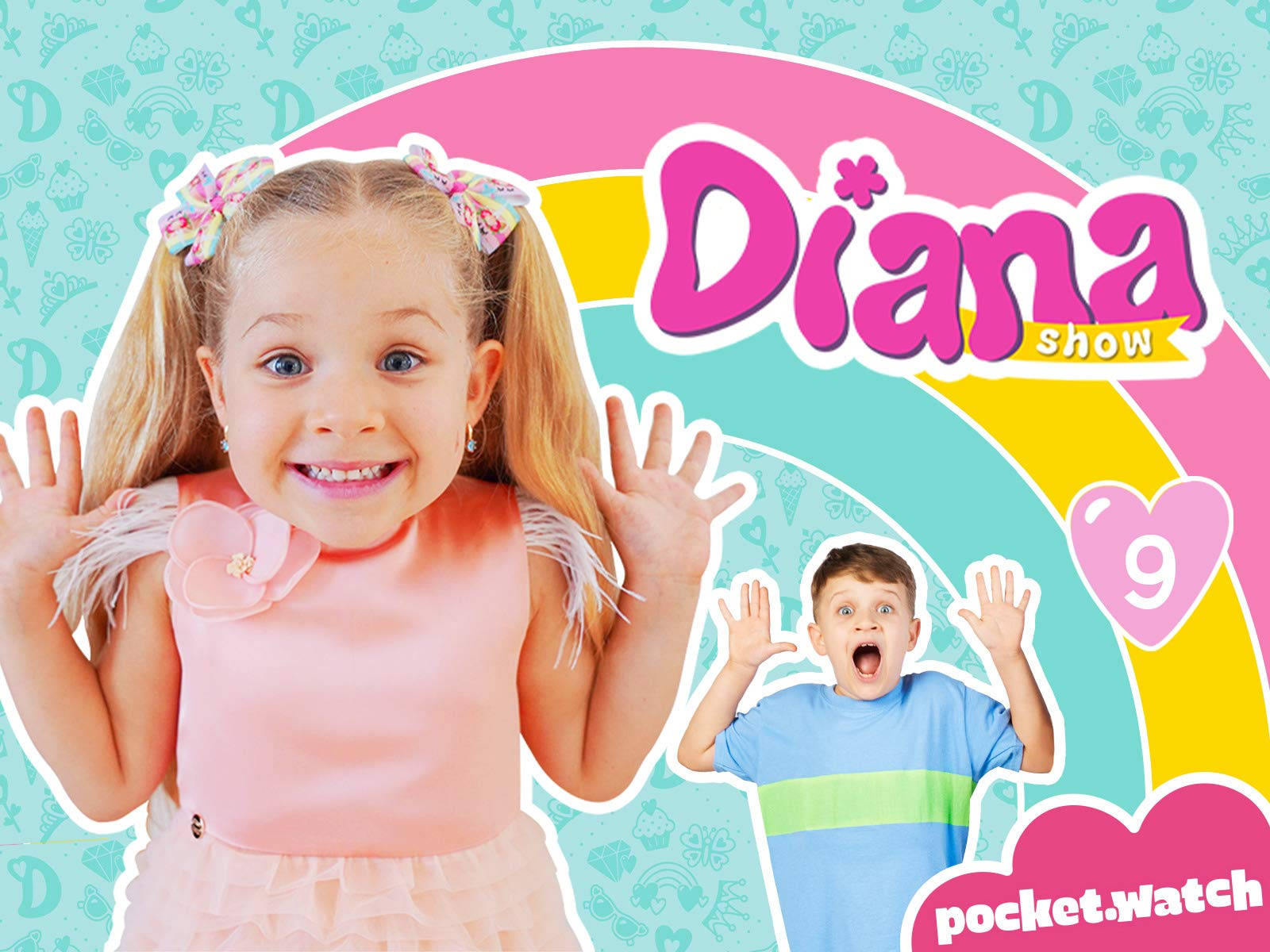 Kids Diana Show Kädet Ylös Taustakuvat