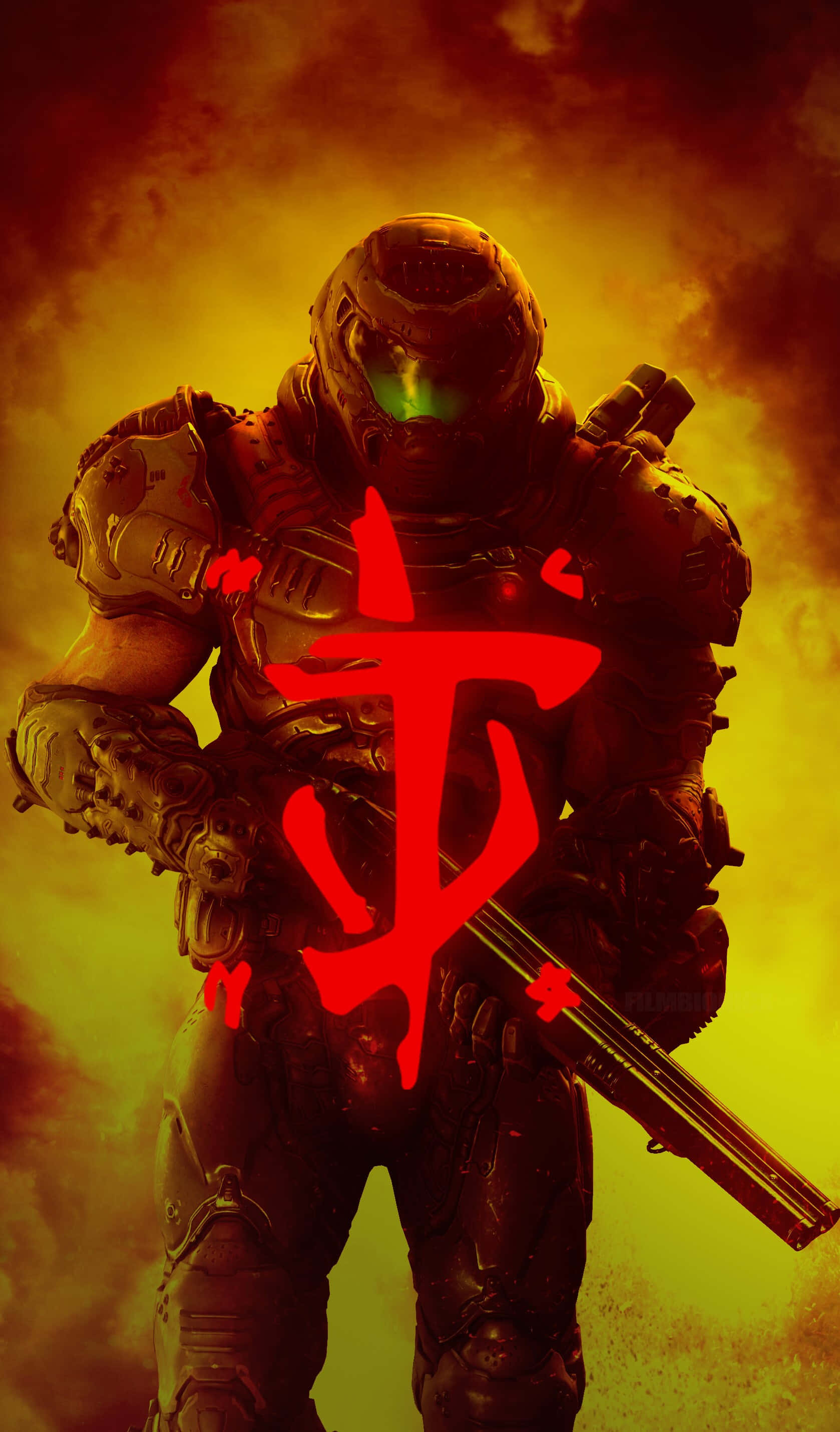 Kiinalainen kirjain Pixel 3xl Doom tausta Taustakuvat