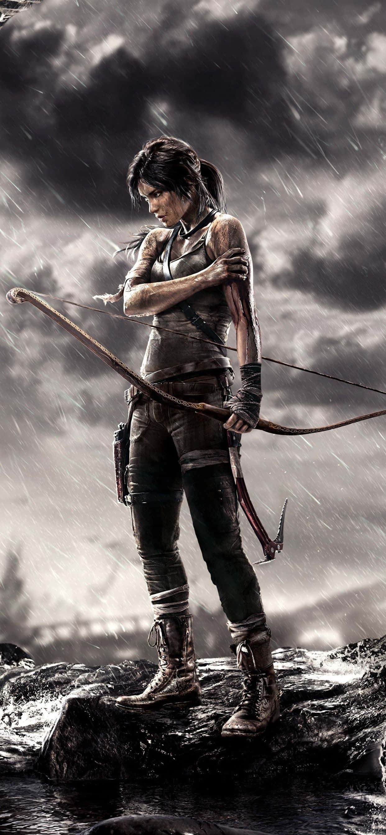 Kiipeä uusiin korkeuksiin Rise of the Tomb Raiderissa iPhone Xs Max -laitteella Taustakuvat