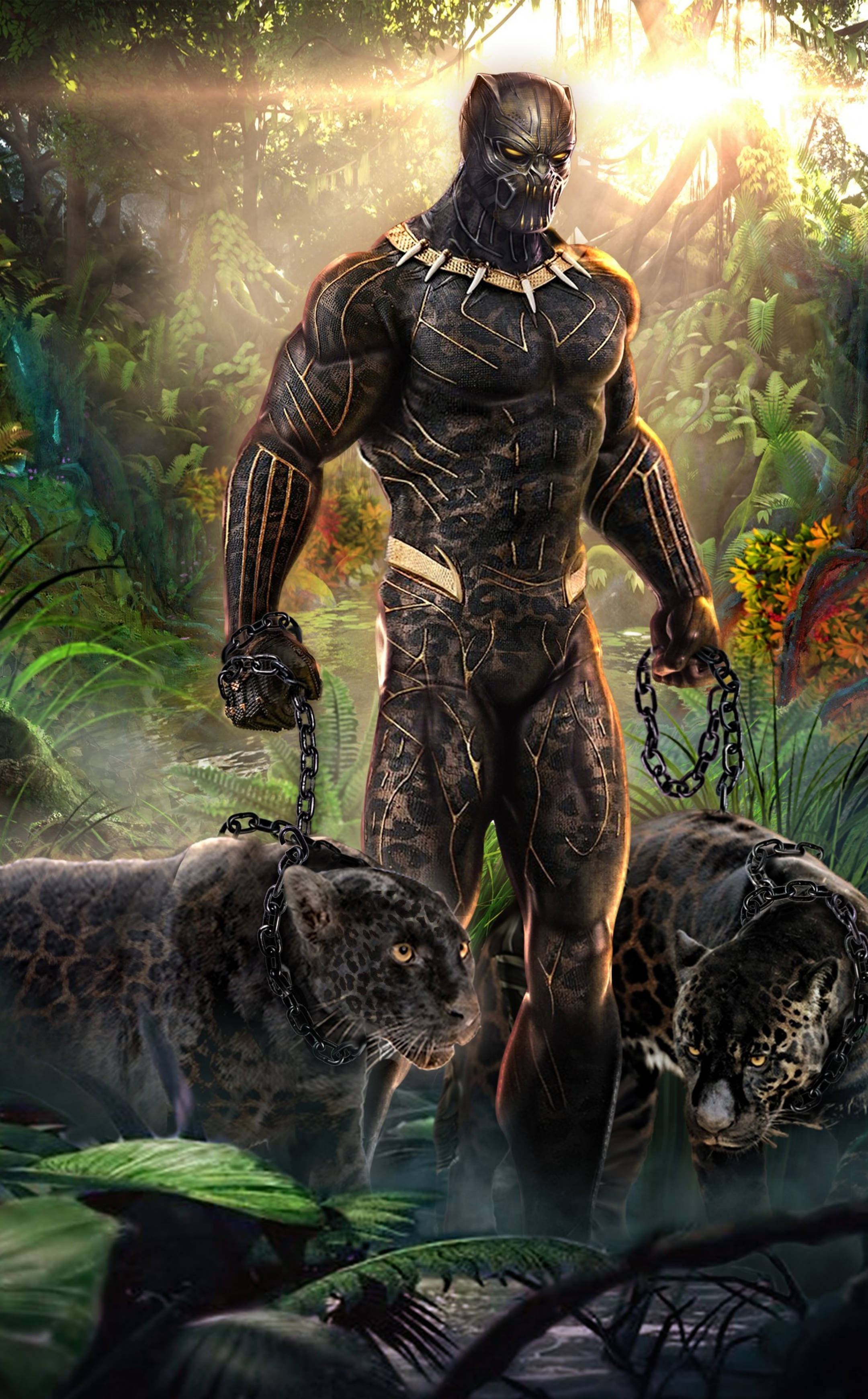 Killmonger Ja Kaksi Jaguaaria Taustakuvat