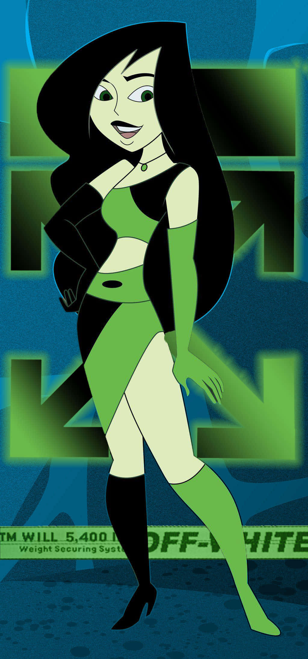 Kim Possible Shego Off White iPhone Taustakuvat