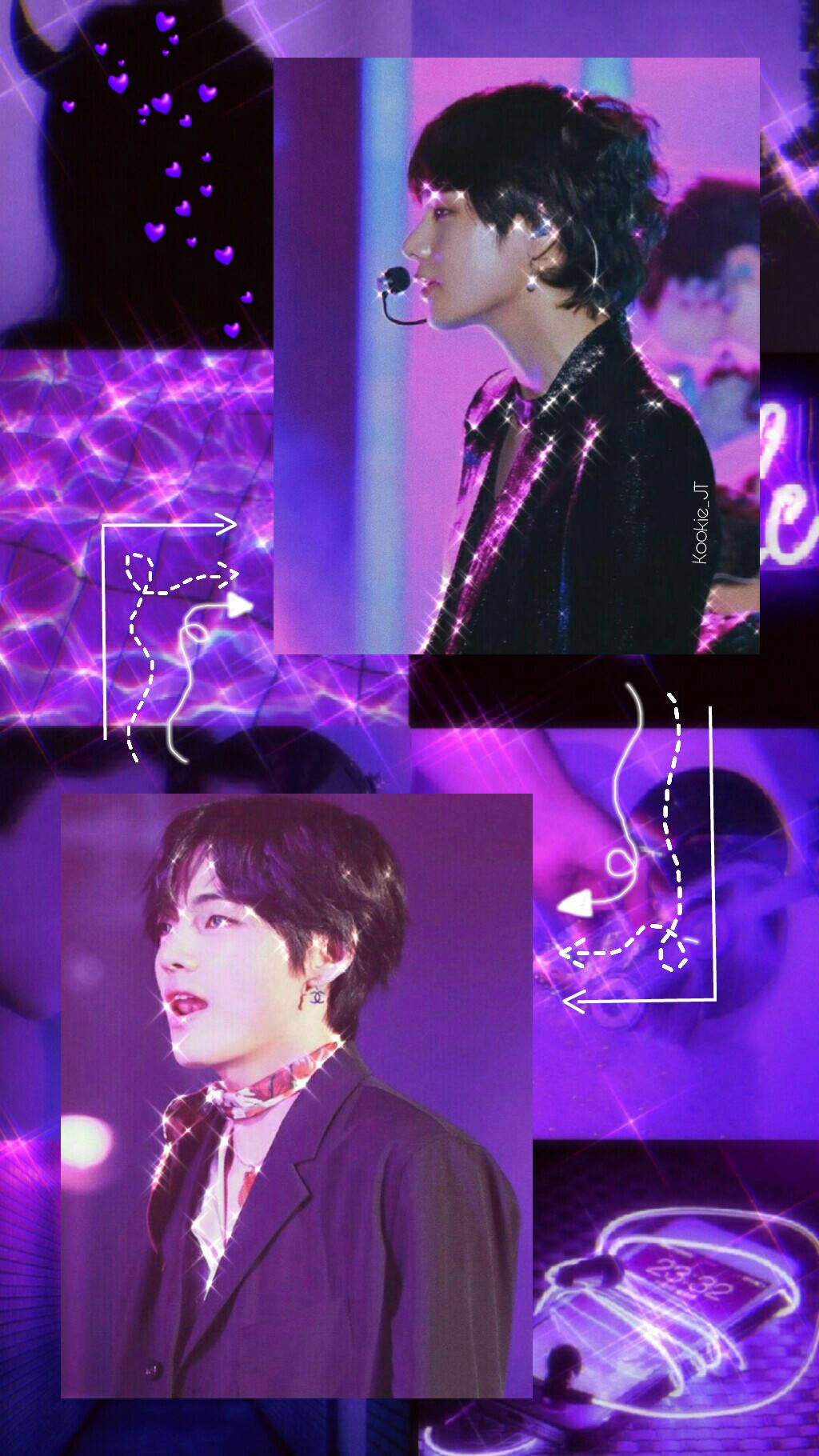 Kim Taehyung pastellilila Taustakuvat