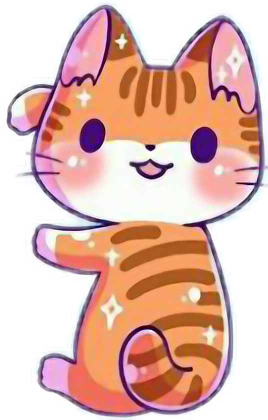 Kimalteleva raidallinen kawaii-kissa.PNG Taustakuvat