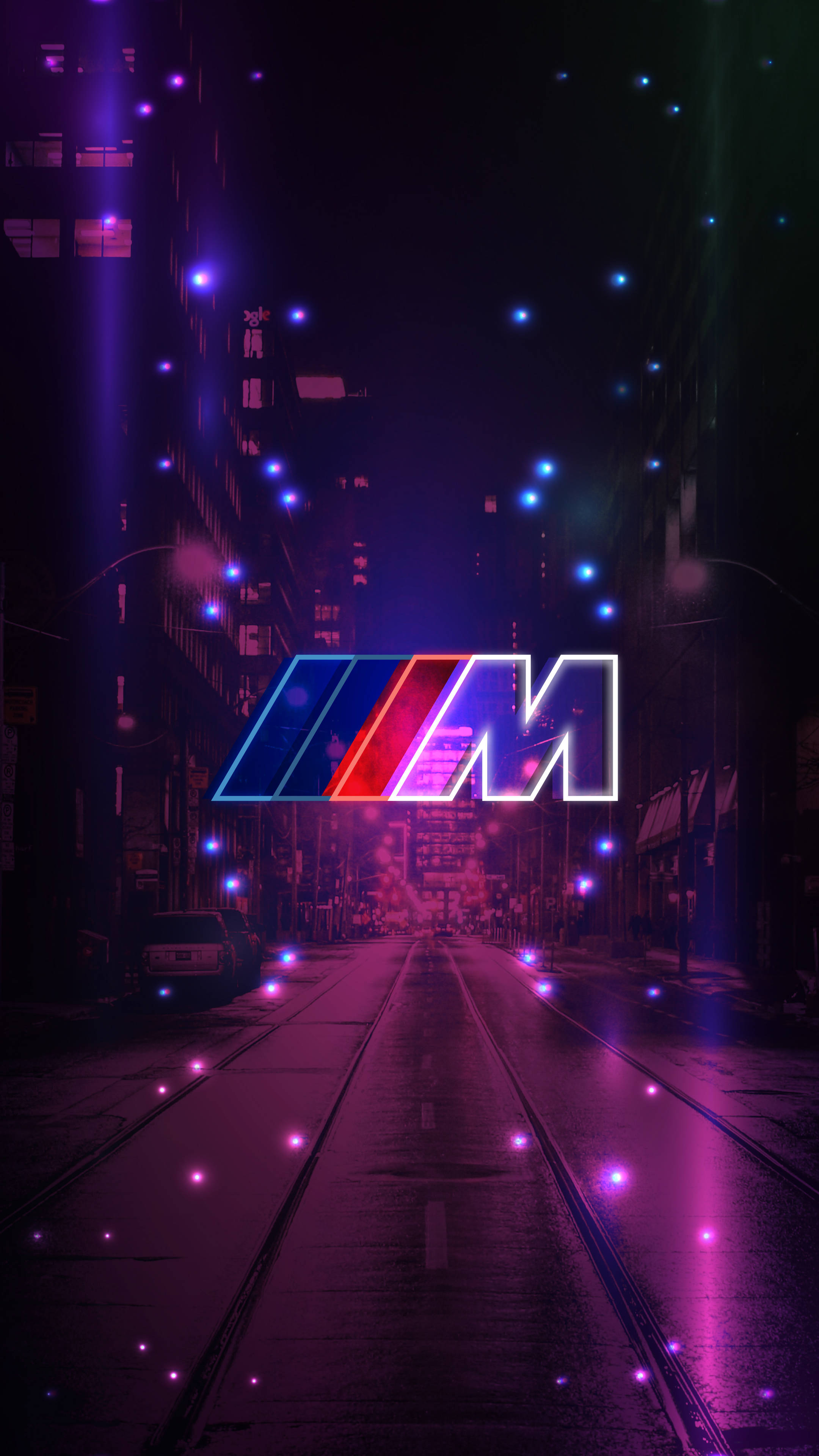 Kimalteleva violetti tie BMW M -logo Taustakuvat