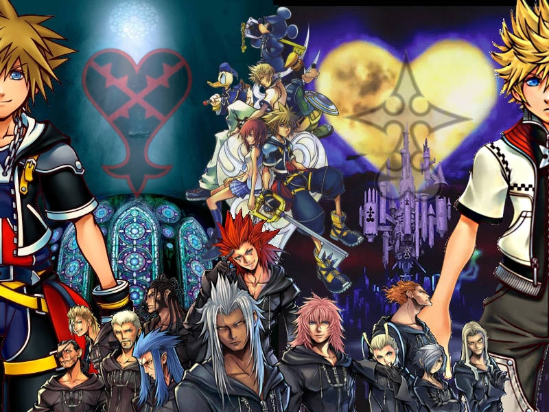 Kingdom Heart -logonäyttö — Anime estetiikka GIF Taustakuvat