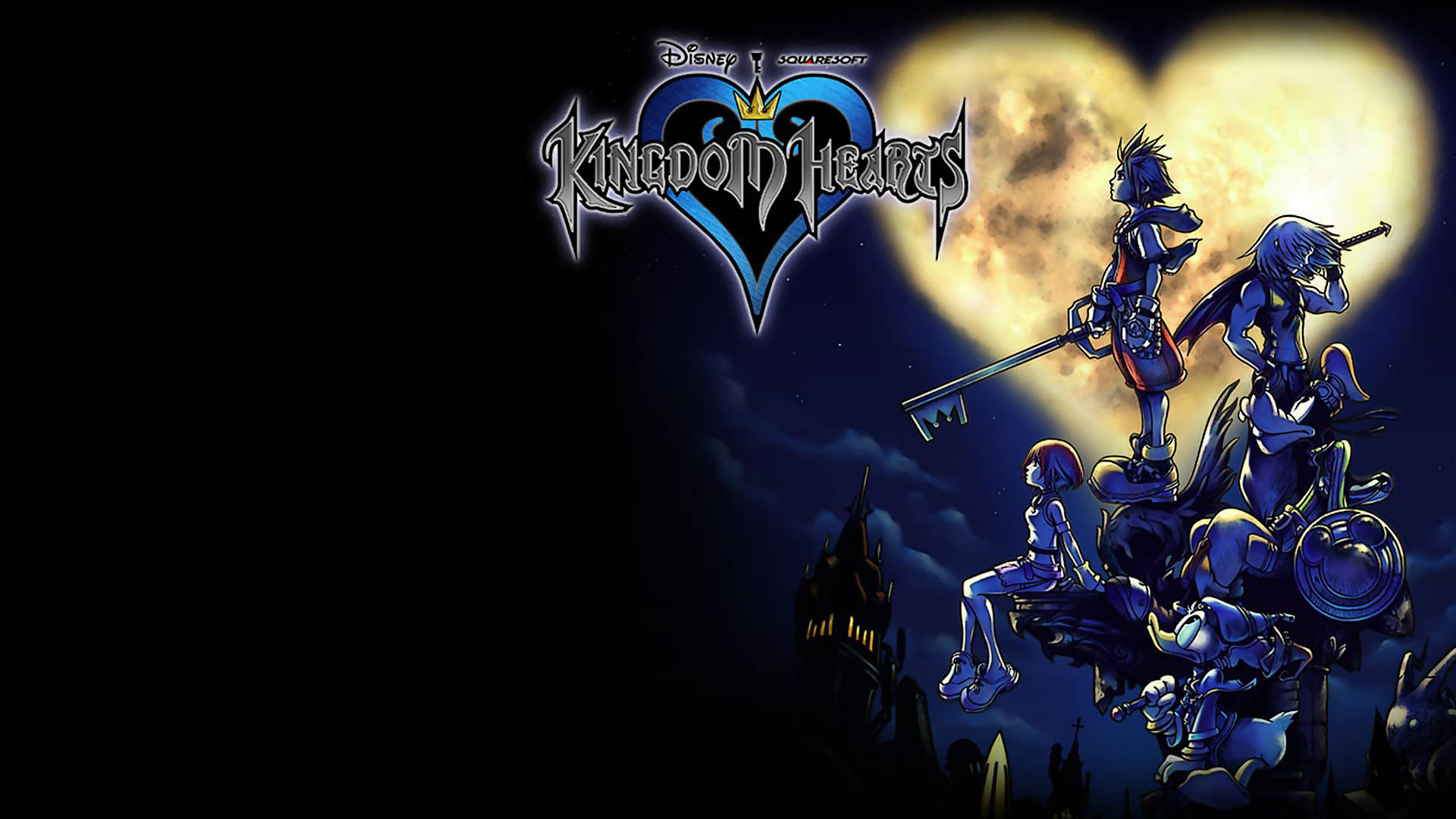 Kingdom Heart -logon lukitusnäyttö — Anime estetiikka GIF Taustakuvat
