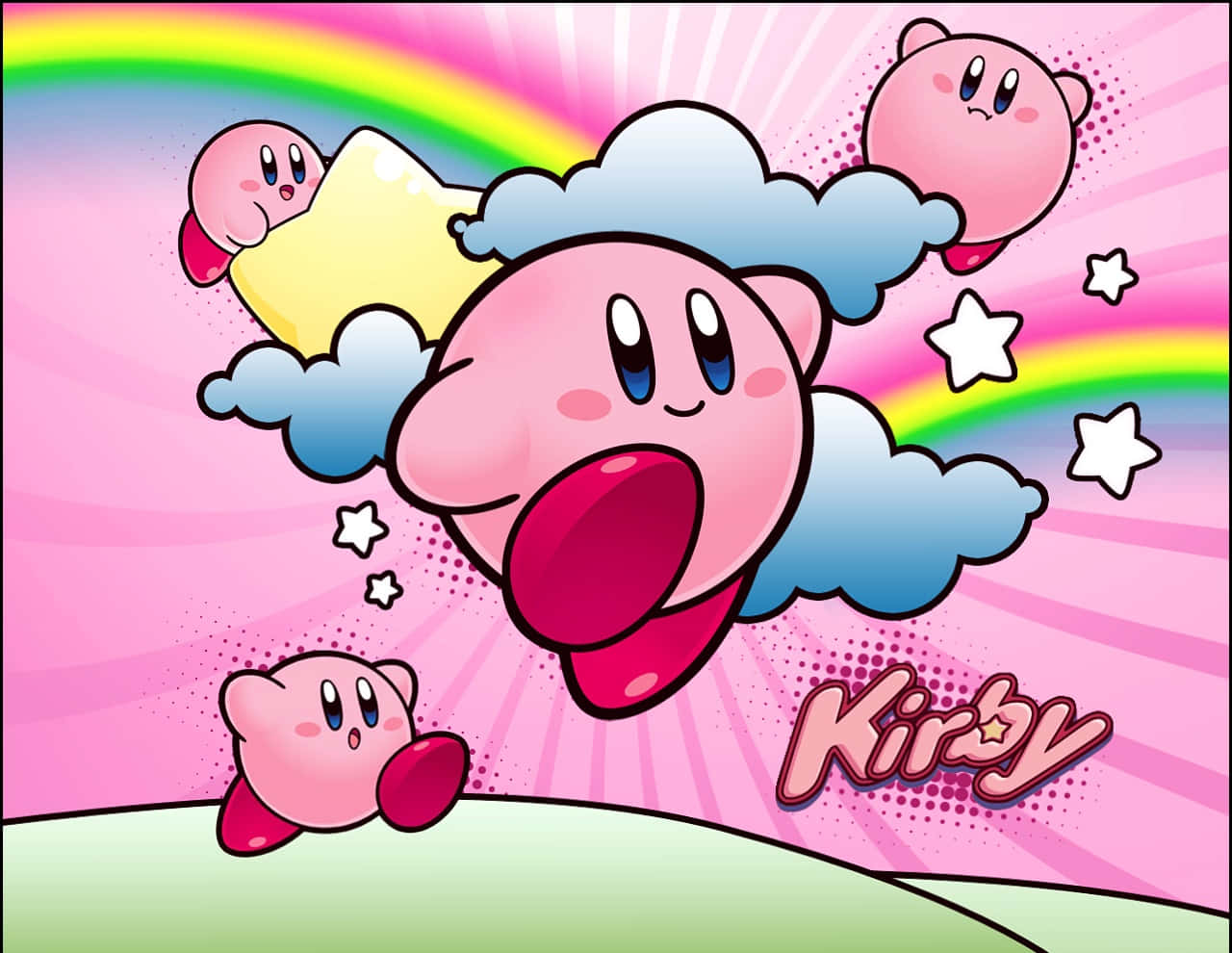 Kirby, iloinen kermapulla Taustakuvat