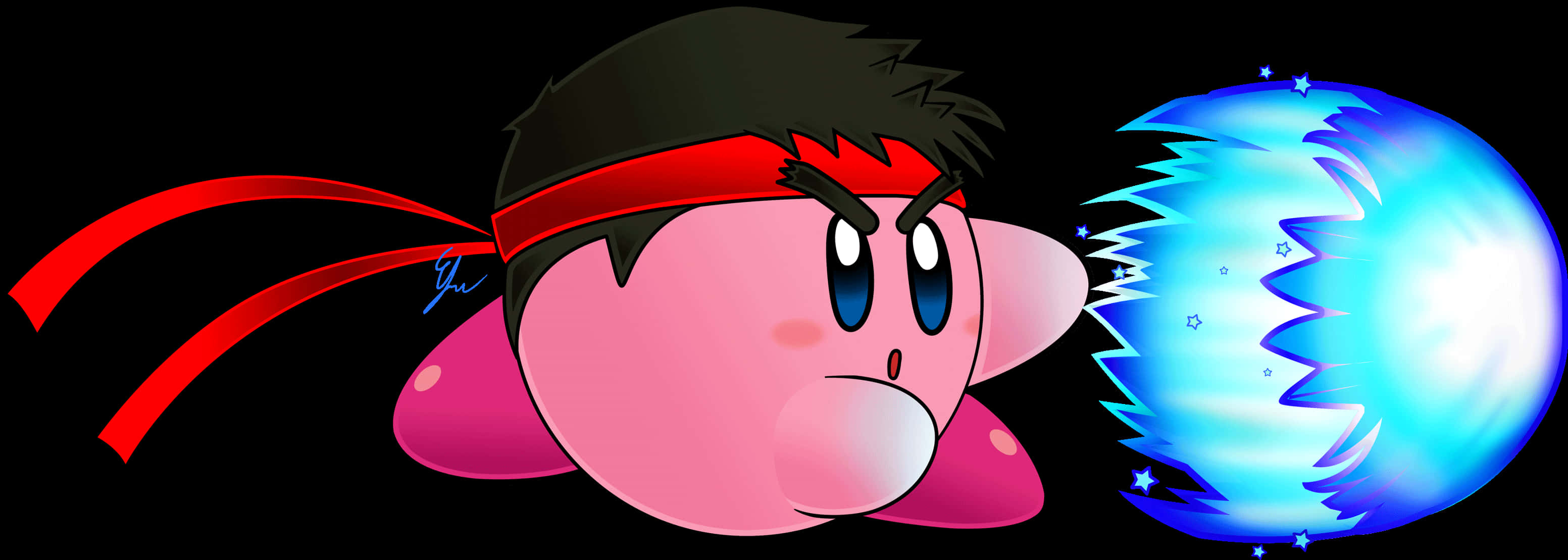 Kirby-taistelija-asento energiapallon kanssa Taustakuvat