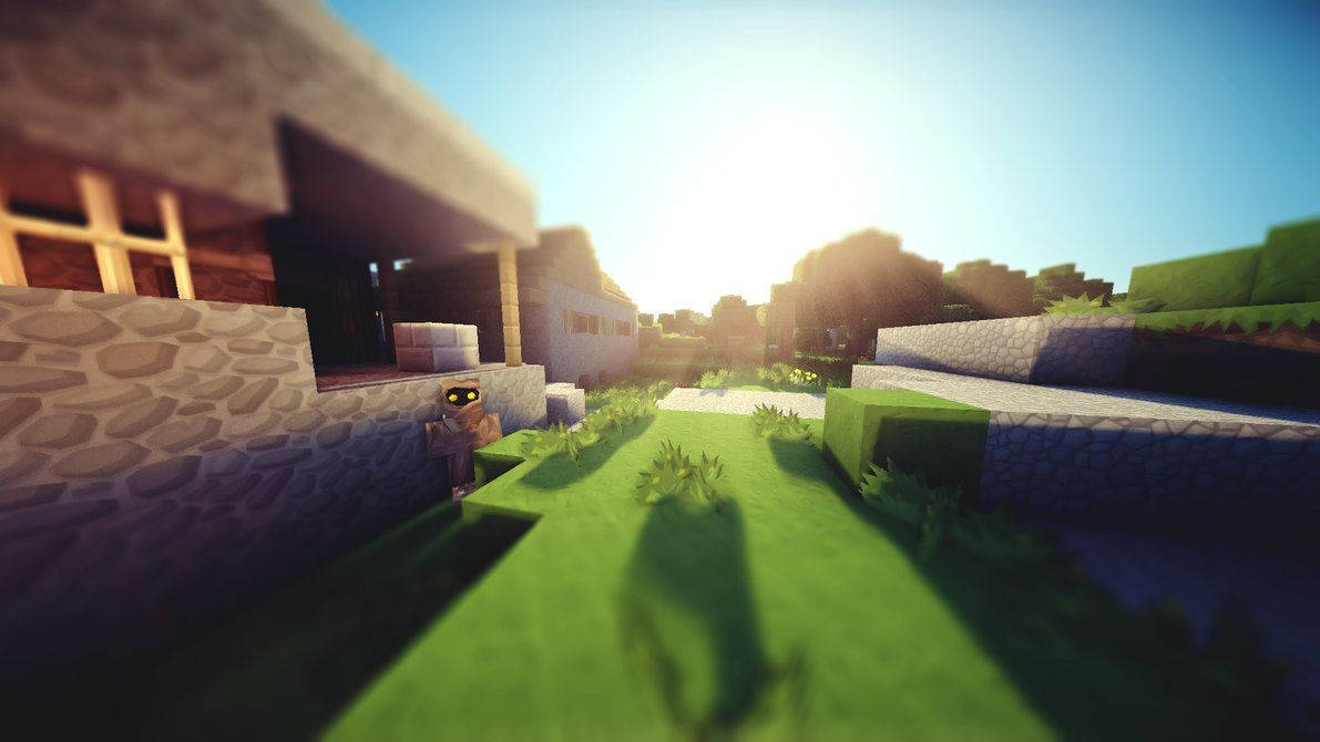 Kirkas, aurinkoinen päivä Minecraftissa Taustakuvat
