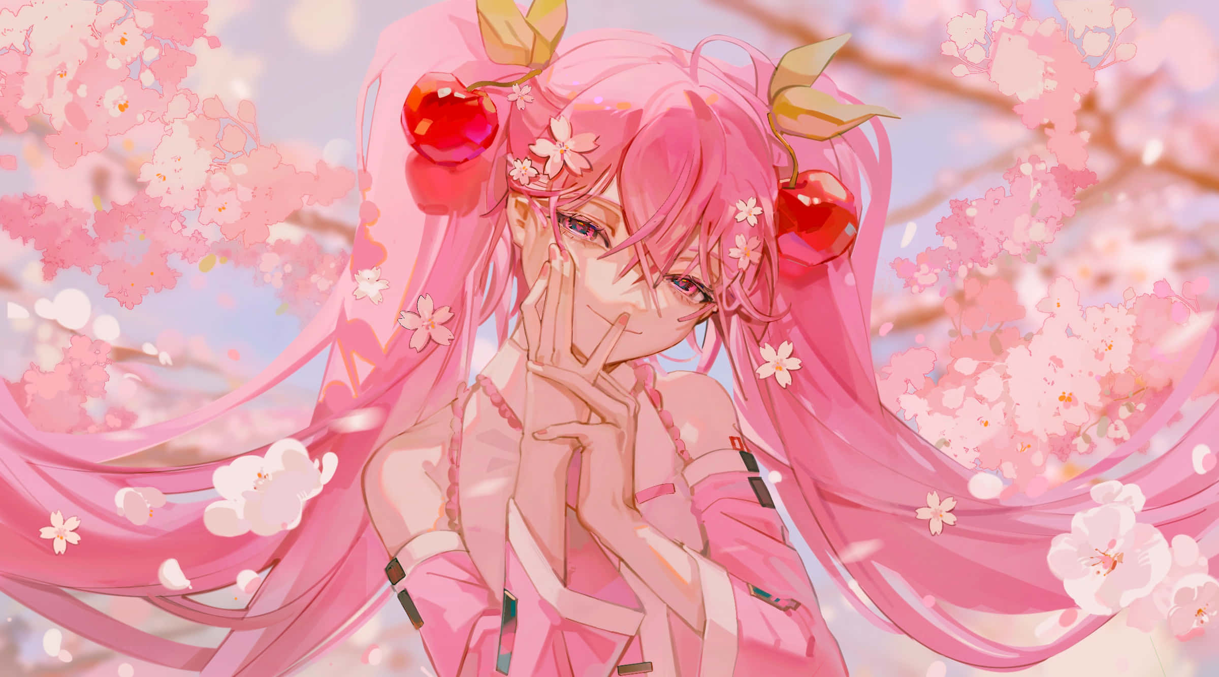 Kirsikankukkien salaperäinen jumalatar, Sakura Miku Taustakuvat