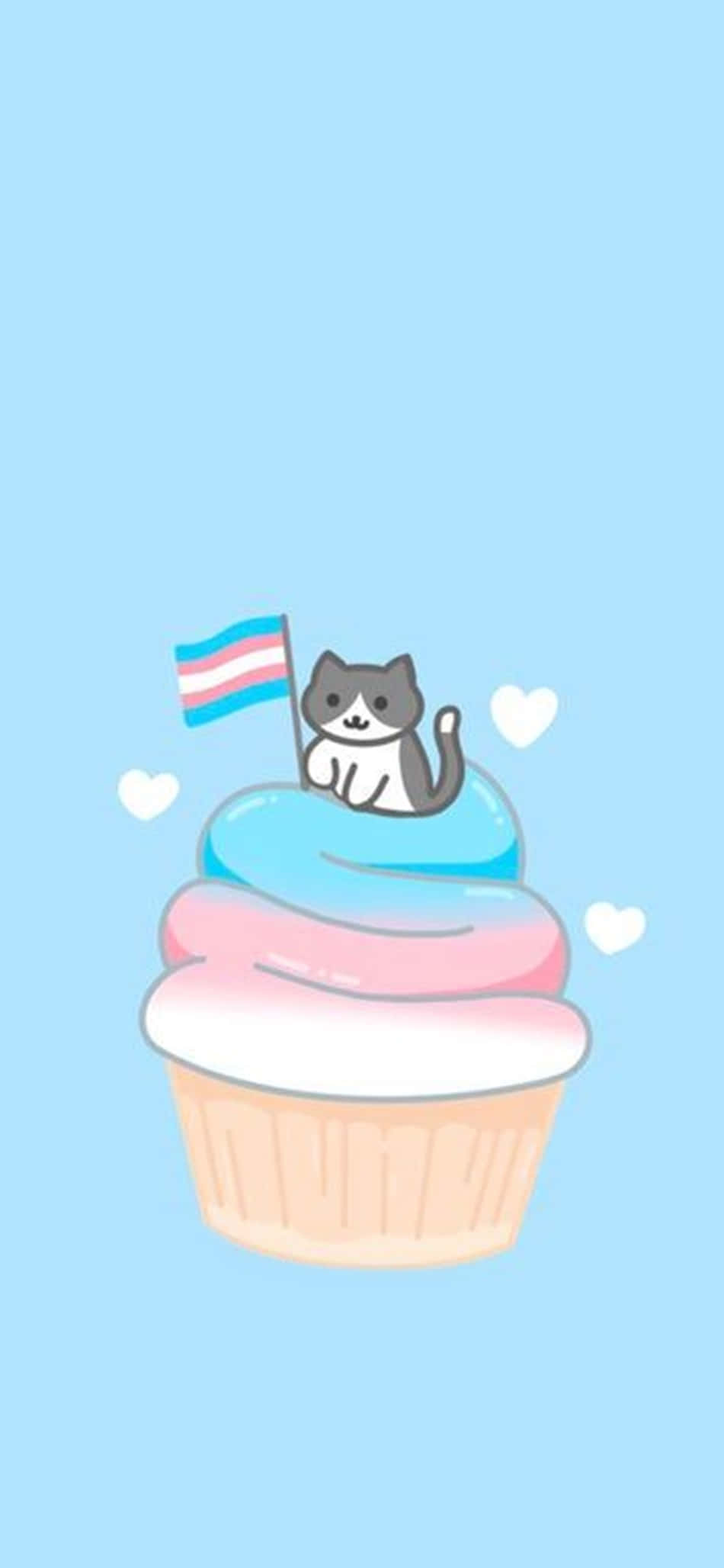 Kissa muffinin päällä trans-puhelimessa Taustakuvat