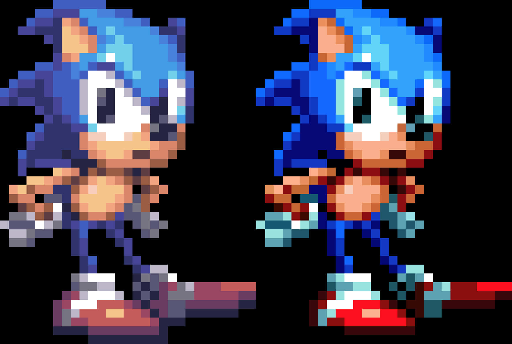 Klassinen ja moderni Sonic-pikselitaide Taustakuvat