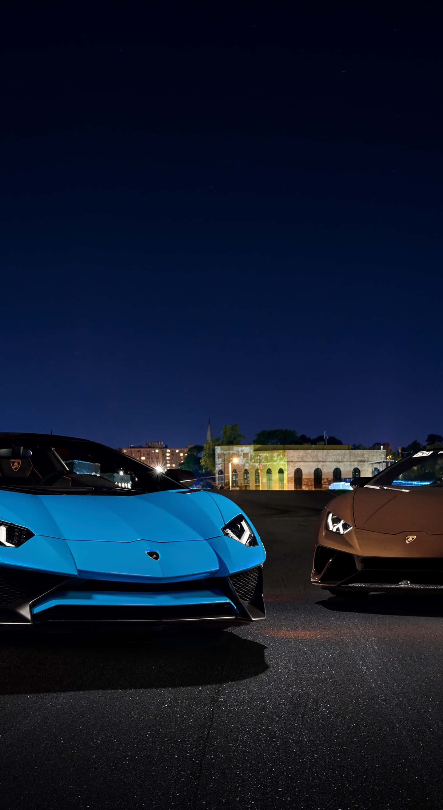 Klassinen sininen Lamborghini iPhone Taustakuvat
