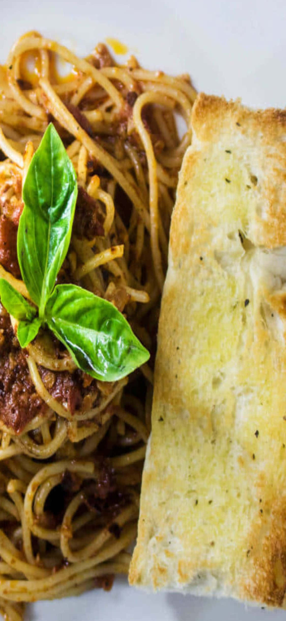 Klassinen Spagetti Leivän Kera iPhone X Pasta Taustakuva Taustakuvat