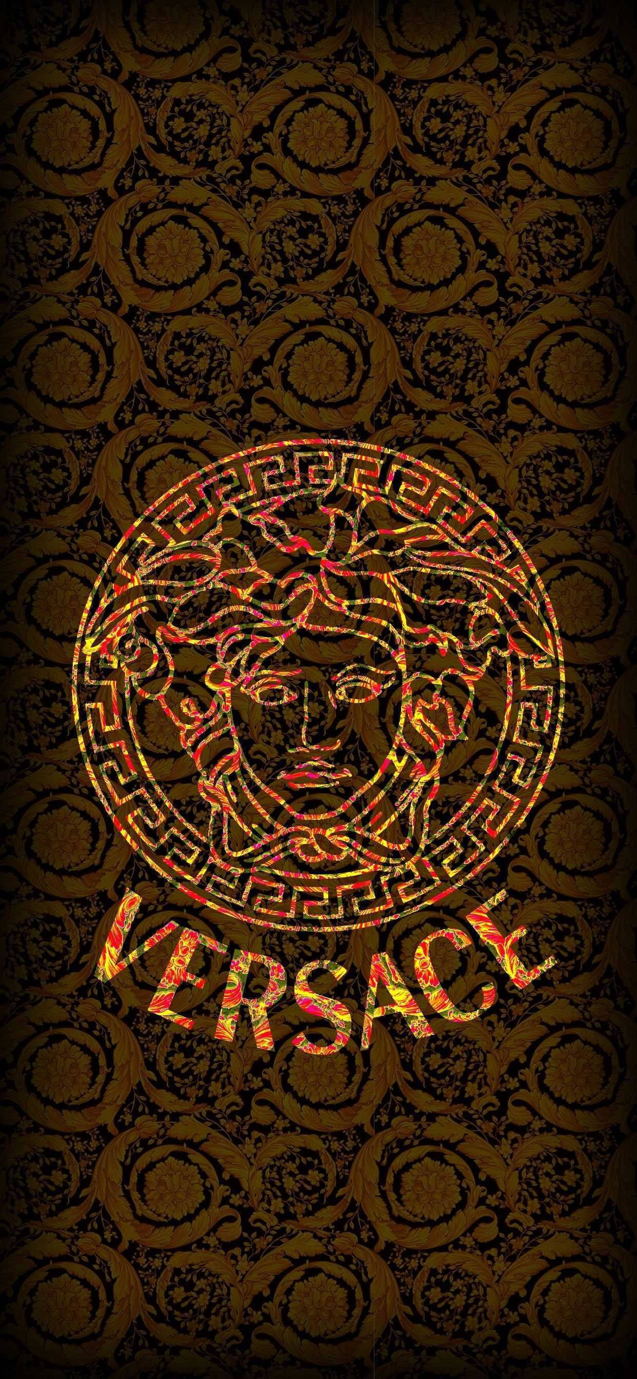 Klassinen Versace-logo-kuvio kangas Taustakuvat