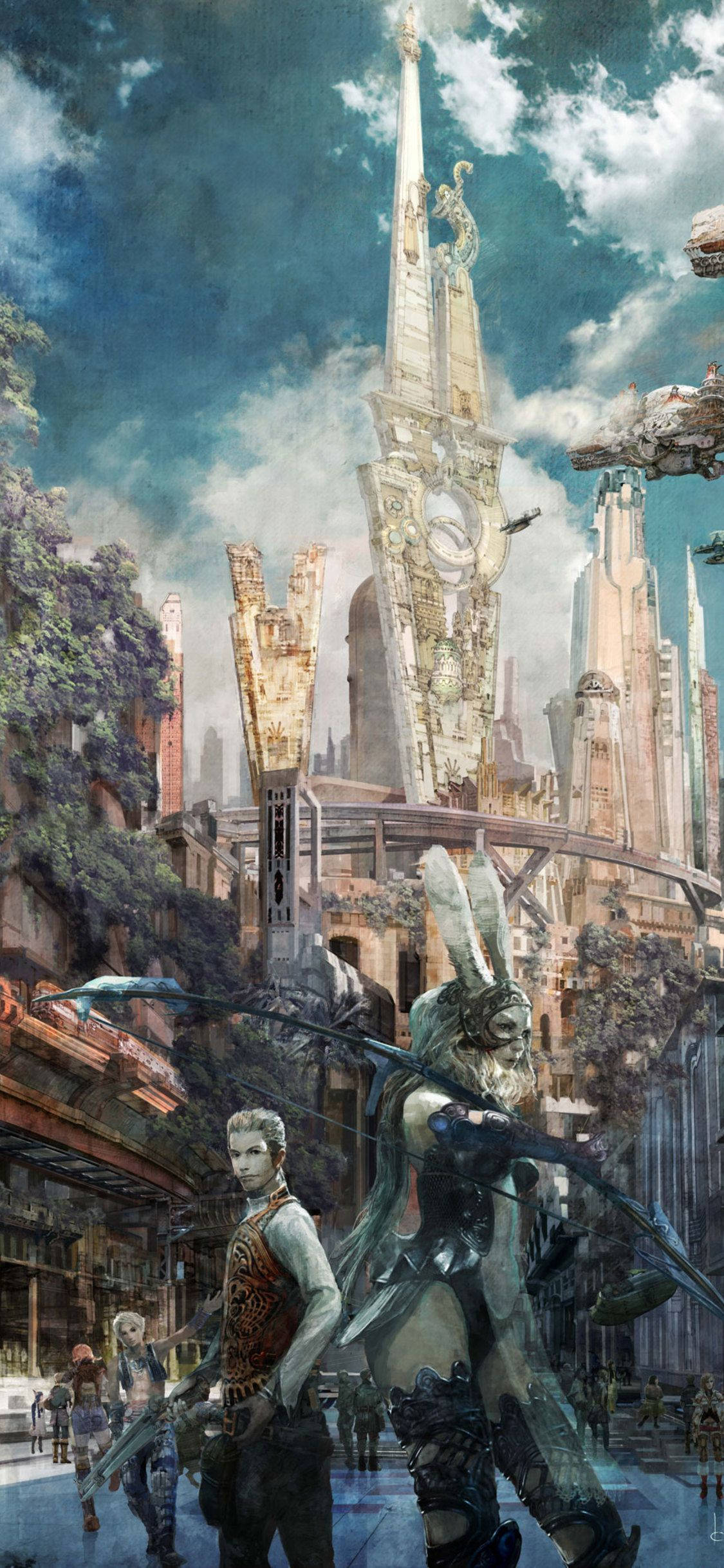 Koe Final Fantasyn maailma upealla interaktiivisella grafiikalla. Taustakuvat