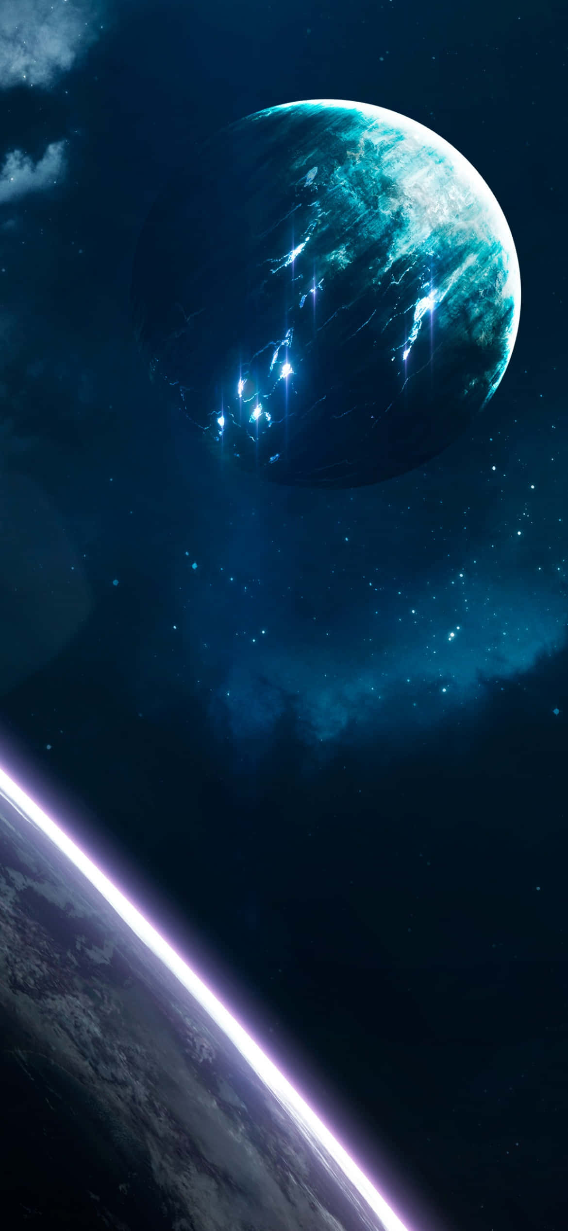 Koe galaksi Blue Galaxy iPhonella Taustakuvat