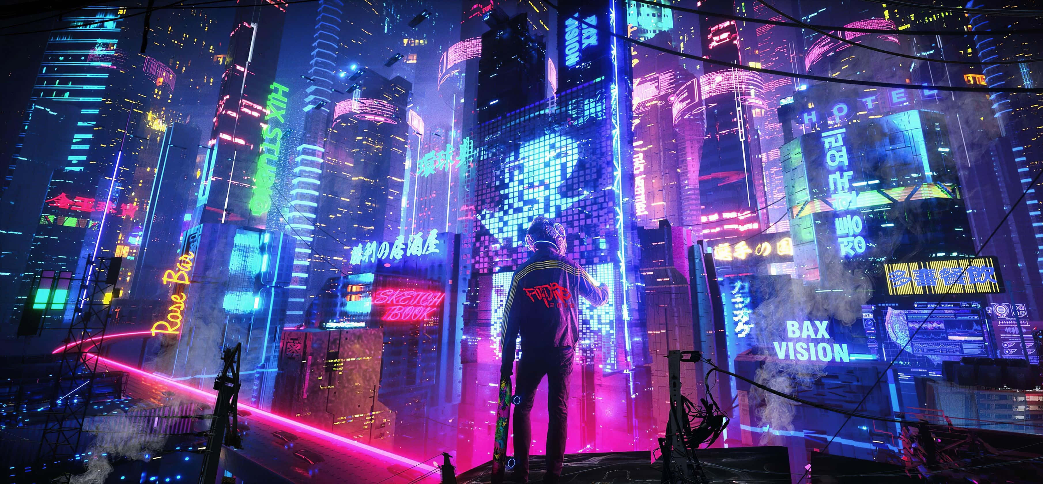 Koe Neon Cityn eloisat valot Taustakuvat