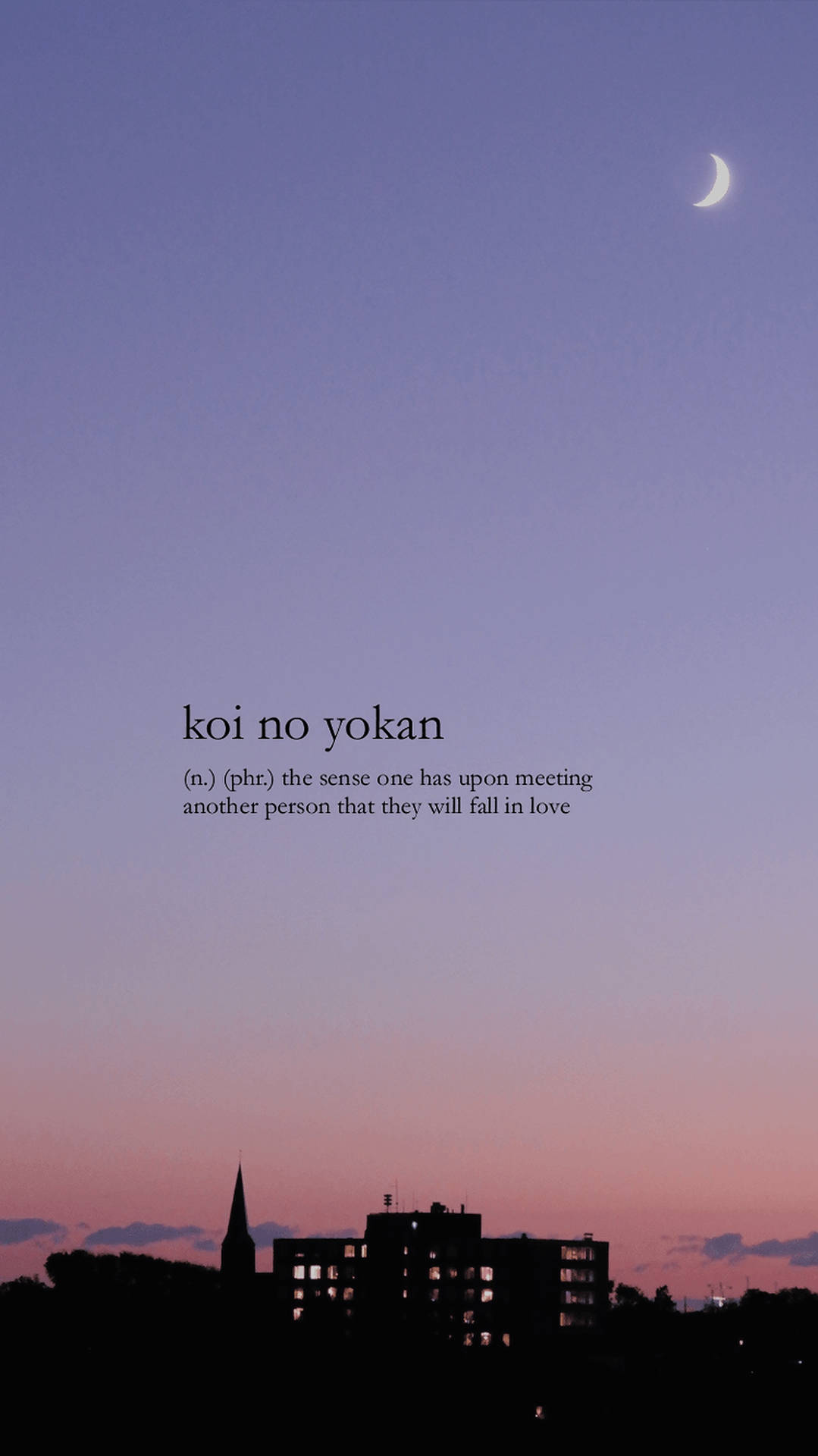 Koi No Yokan - esteettinen sanataustakuva