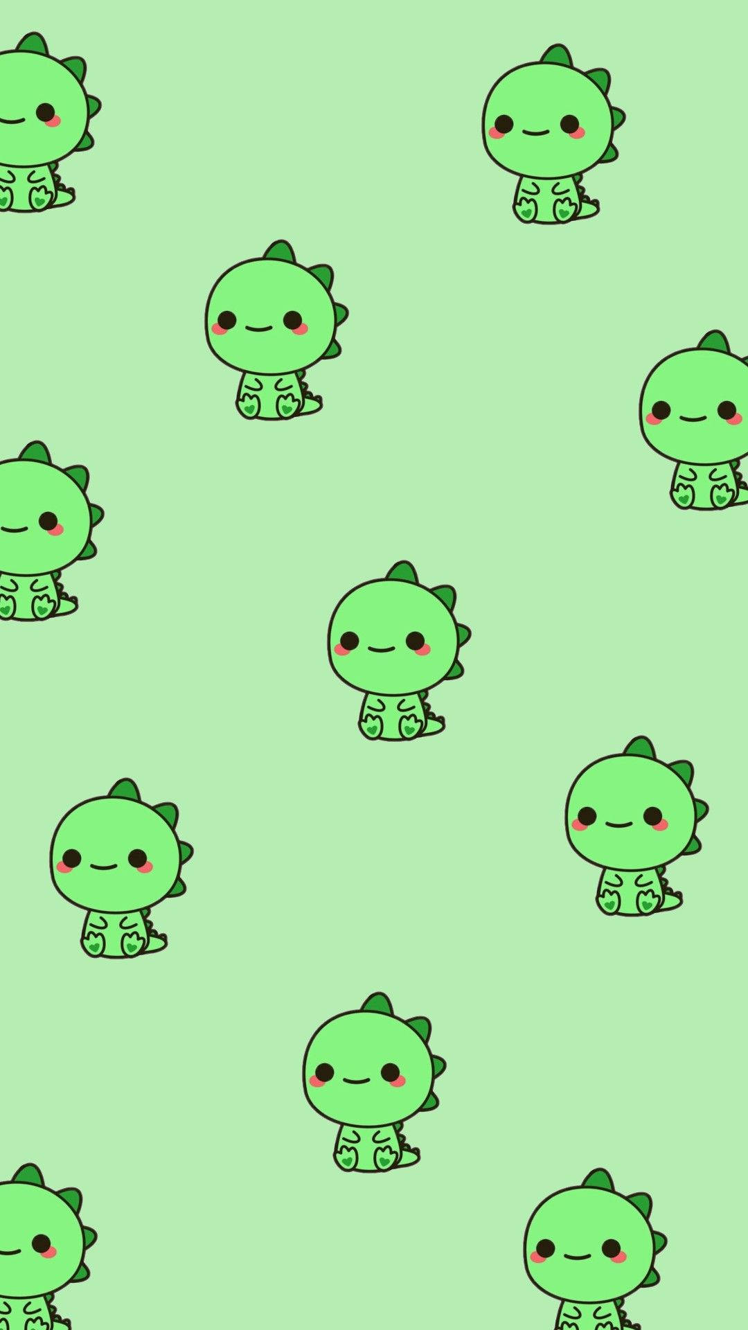 Koko vihreä dino kawaii iPhone Taustakuvat
